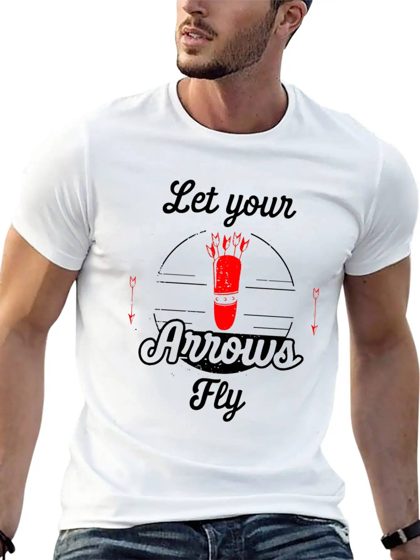 Let Your Arrows Fly Unisex Short Sleeve Soft Cotton T-Shirt – Casual Everyday Wear
