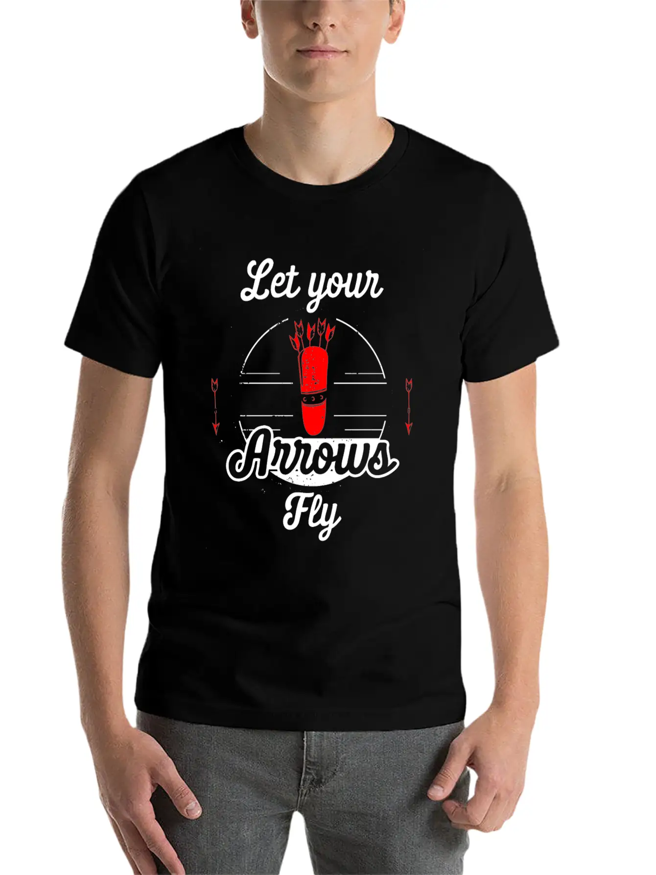 Let Your Arrows Fly Unisex Short Sleeve Soft Cotton T-Shirt – Casual Everyday Wear