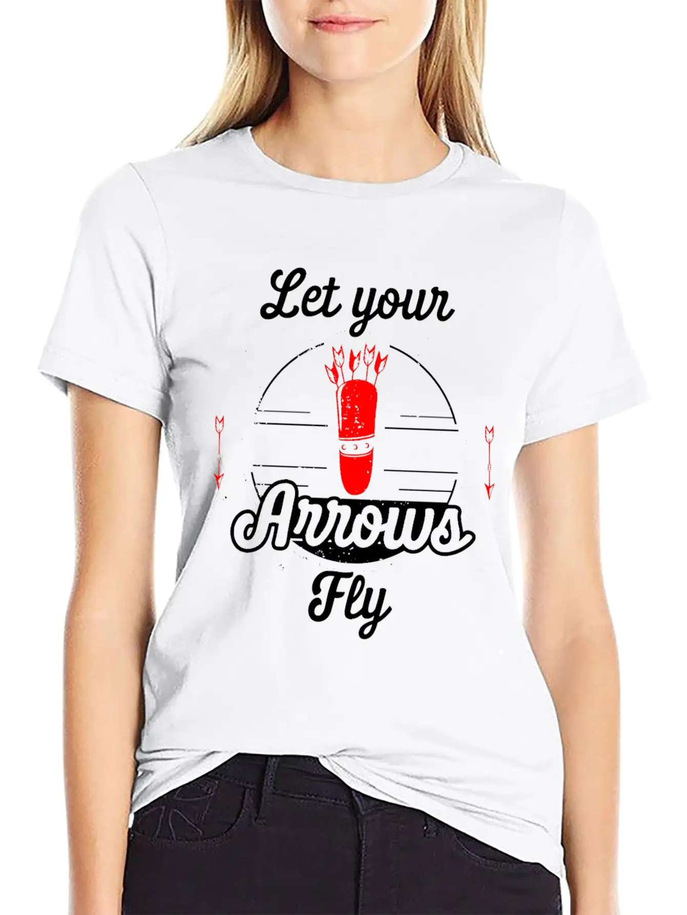 Let Your Arrows Fly Unisex Short Sleeve Soft Cotton T-Shirt – Casual Everyday Wear
