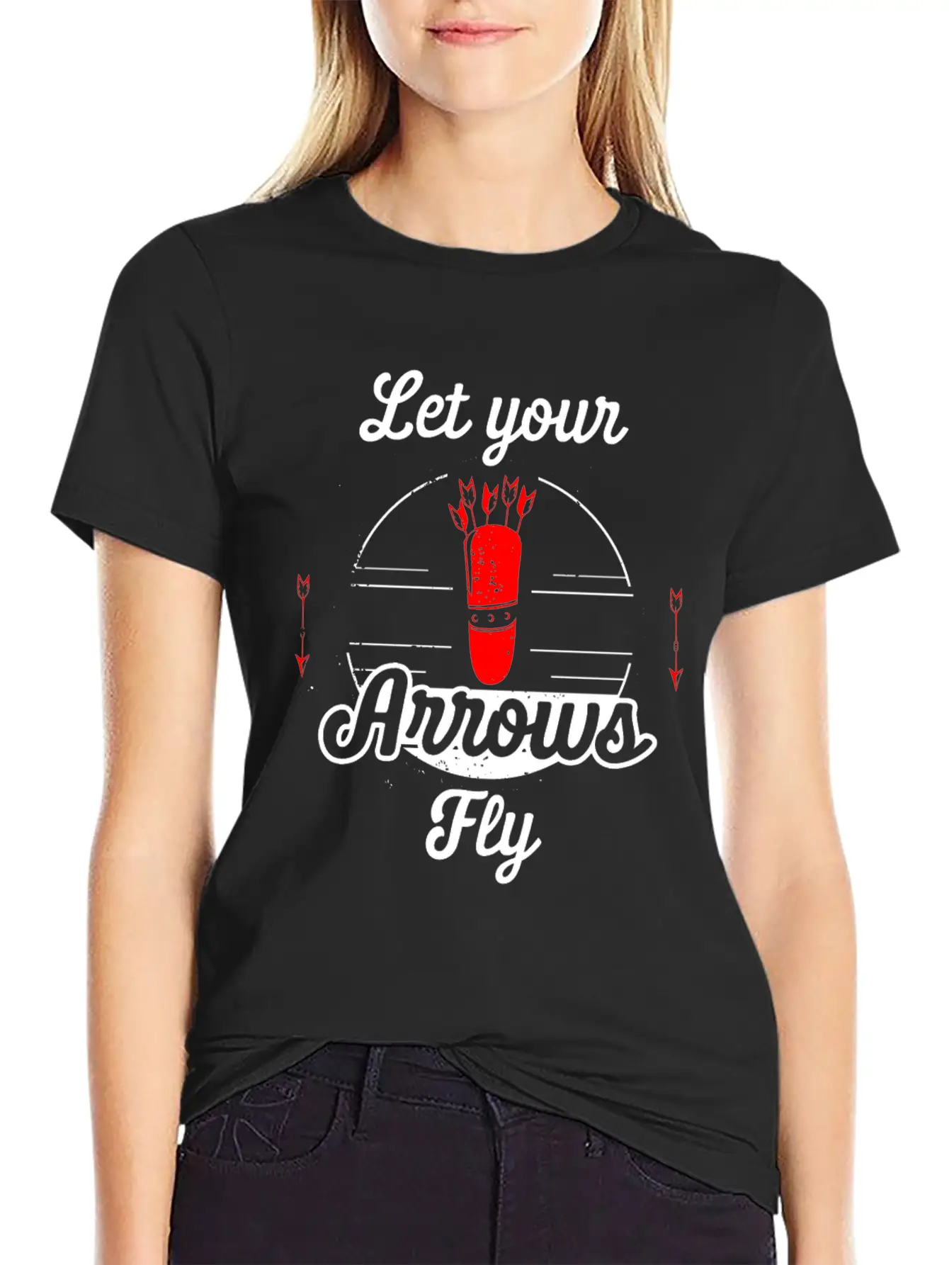 Let Your Arrows Fly Unisex Short Sleeve Soft Cotton T-Shirt – Casual Everyday Wear