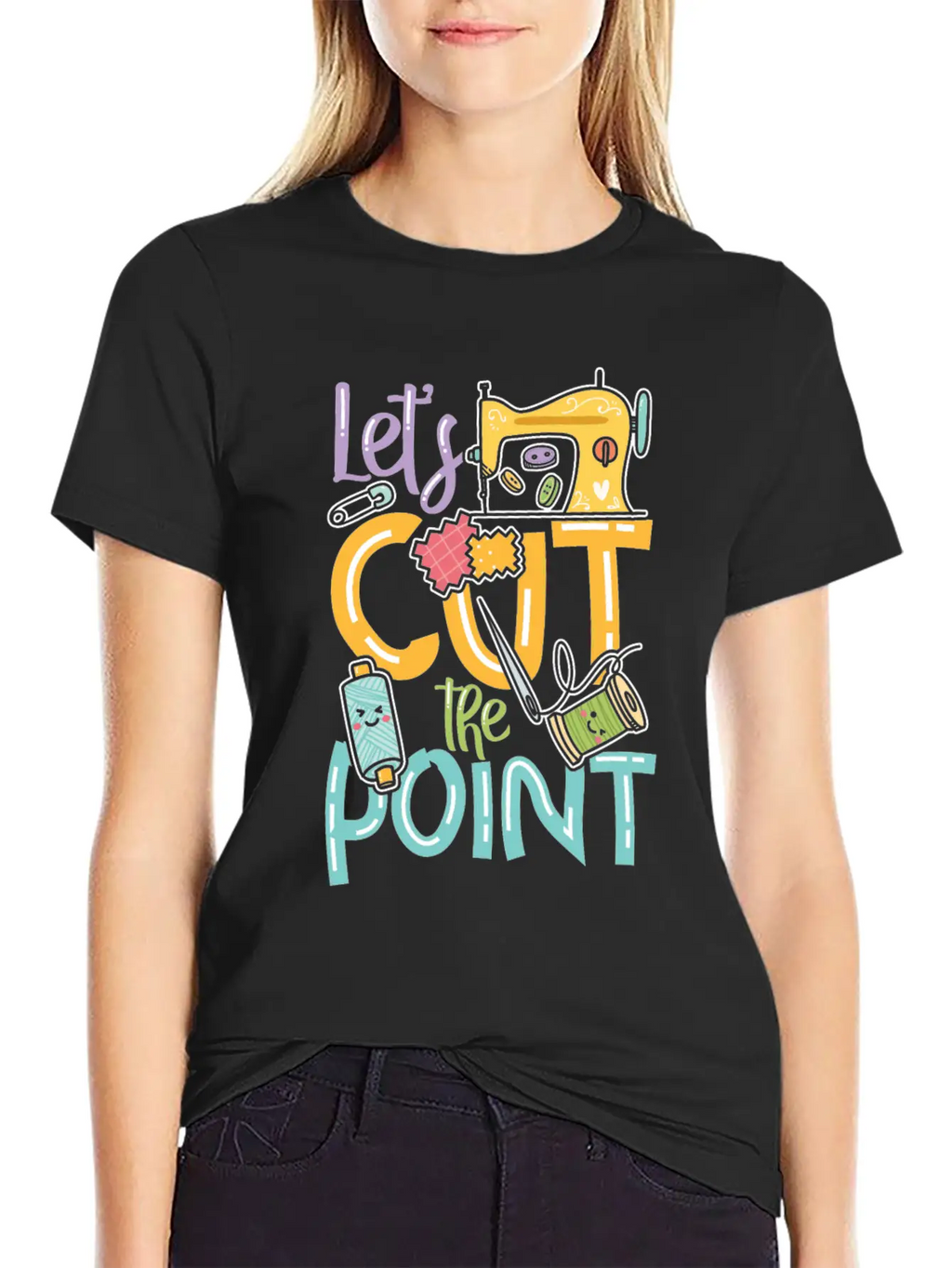 Let's Cut The Point Unisex Short Sleeve Soft Cotton T-Shirt – Casual Everyday Wear