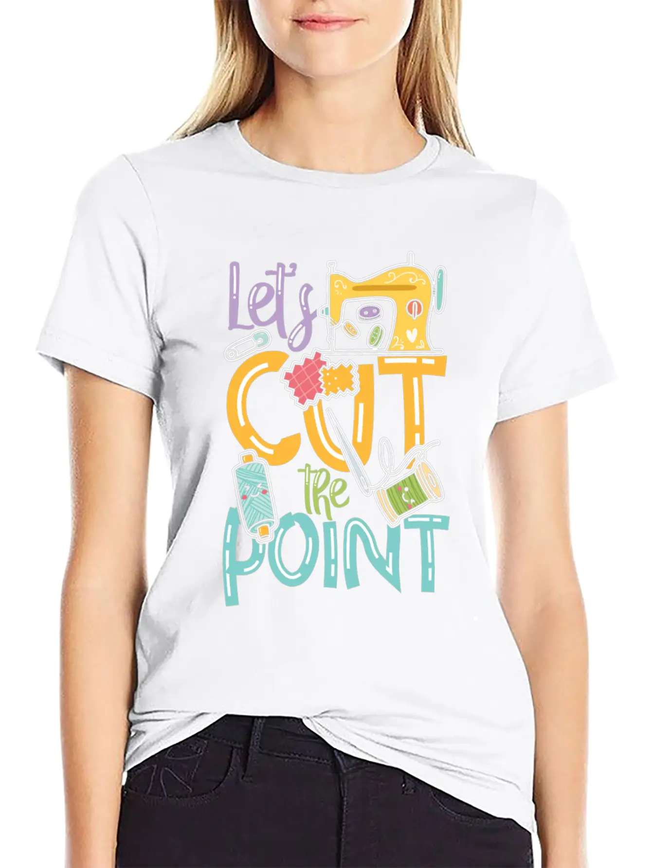 Let's Cut The Point Unisex Short Sleeve Soft Cotton T-Shirt – Casual Everyday Wear