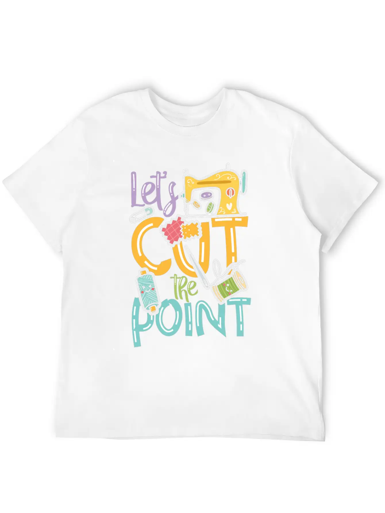 Let's Cut The Point Unisex Short Sleeve Soft Cotton T-Shirt – Casual Everyday Wear