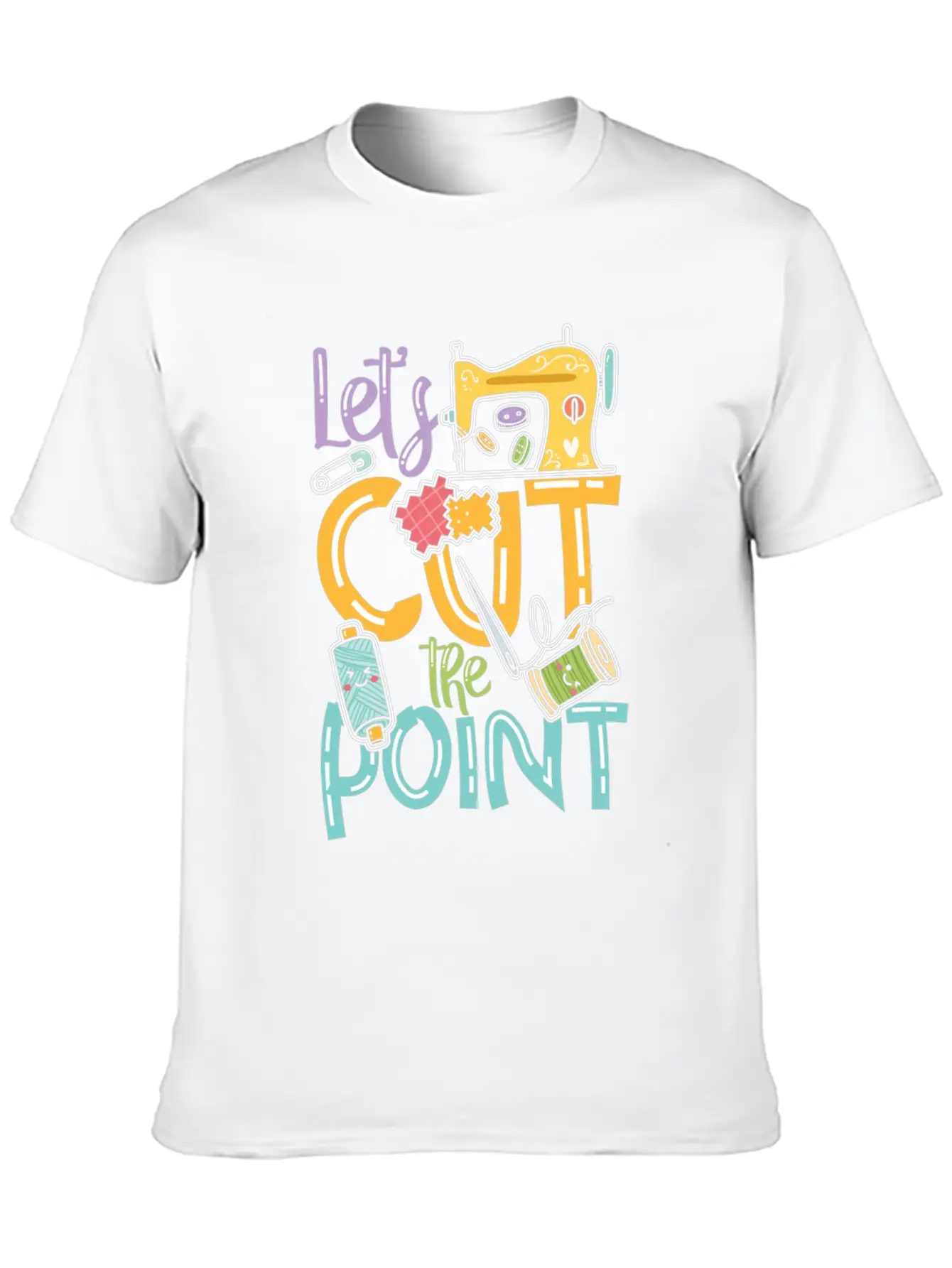 Let's Cut The Point Unisex Short Sleeve Soft Cotton T-Shirt – Casual Everyday Wear