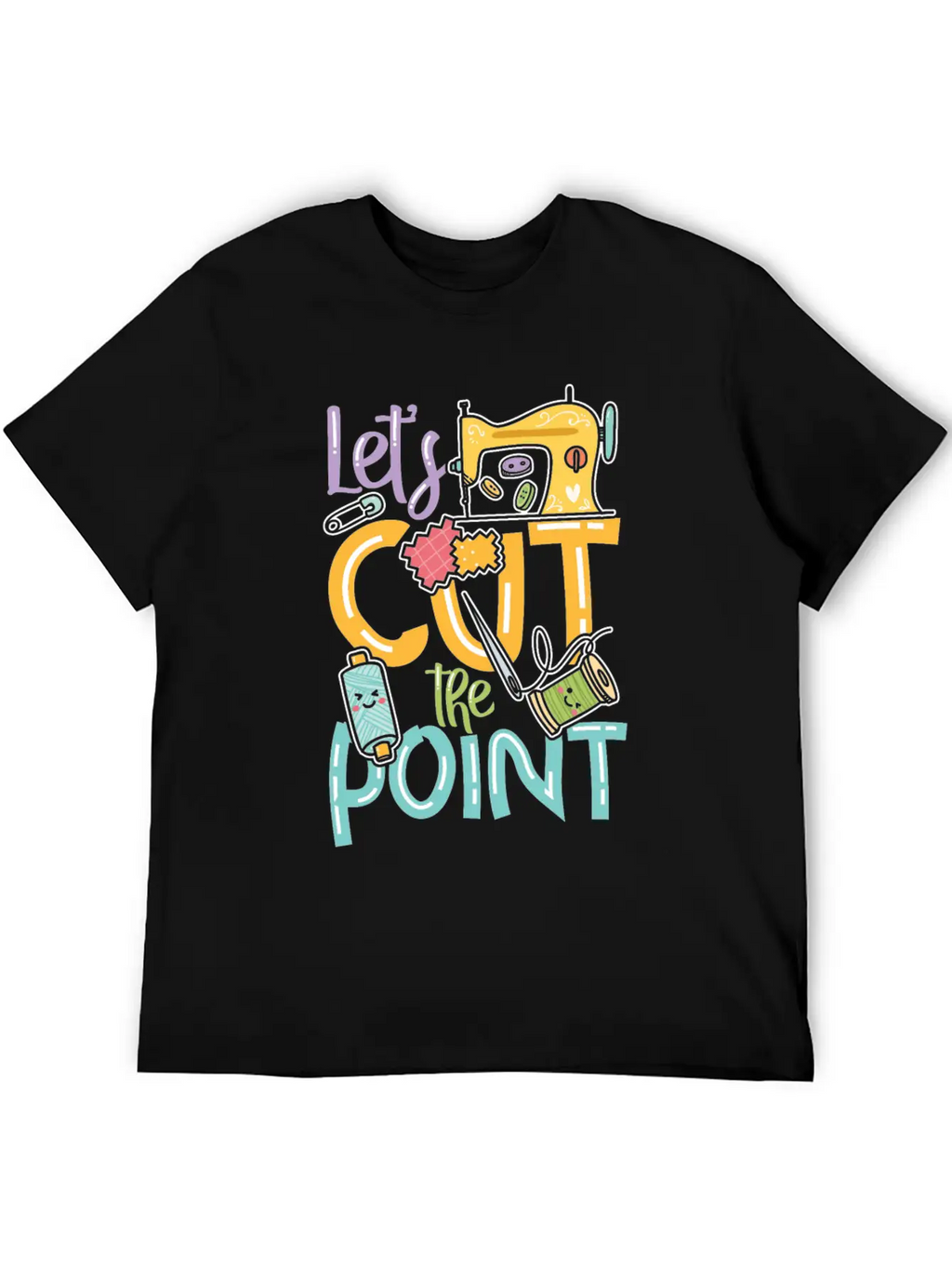 Let's Cut The Point Unisex Short Sleeve Soft Cotton T-Shirt – Casual Everyday Wear