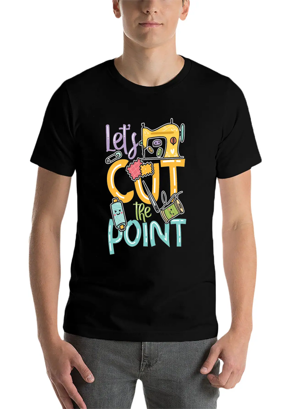 Let's Cut The Point Unisex Short Sleeve Soft Cotton T-Shirt – Casual Everyday Wear