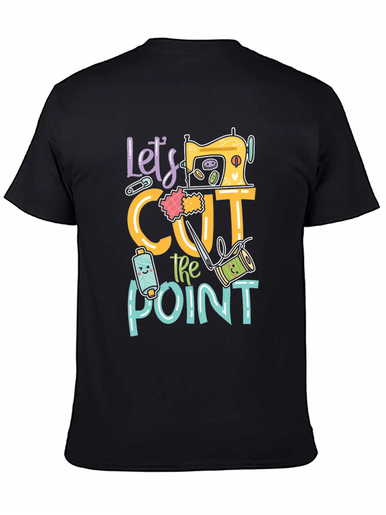 Let's Cut The Point Unisex Short Sleeve Soft Cotton T-Shirt – Casual Everyday Wear