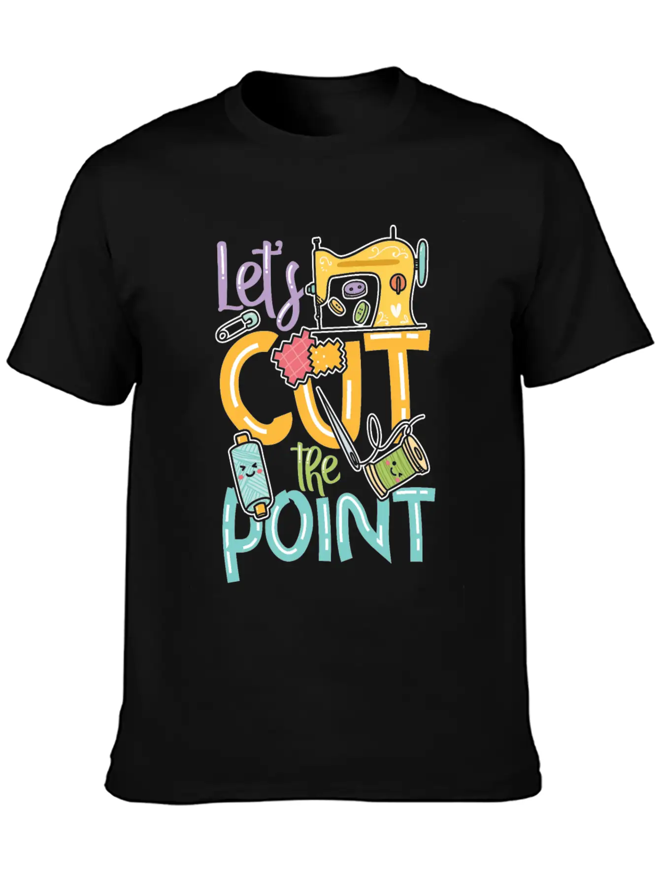 Let's Cut The Point Unisex Short Sleeve Soft Cotton T-Shirt – Casual Everyday Wear