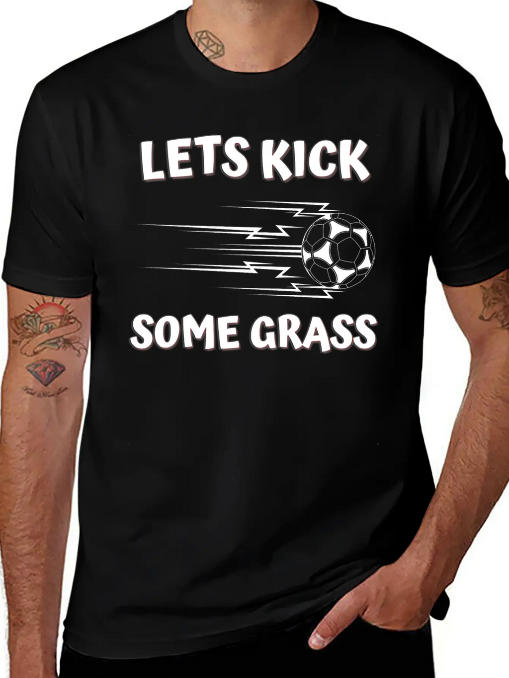 Lets Kick Some Grass Unisex Casual T-Shirt – Clean Design For Daily Comfort
