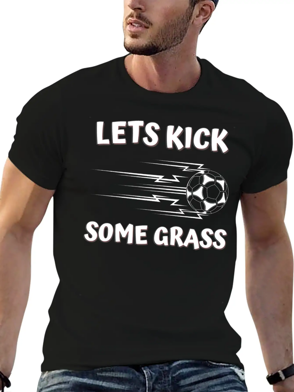 Lets Kick Some Grass Unisex Casual T-Shirt – Clean Design For Daily Comfort