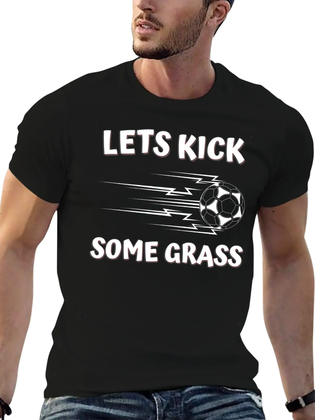 Lets Kick Some Grass Unisex Casual T-Shirt – Clean Design For Daily Comfort