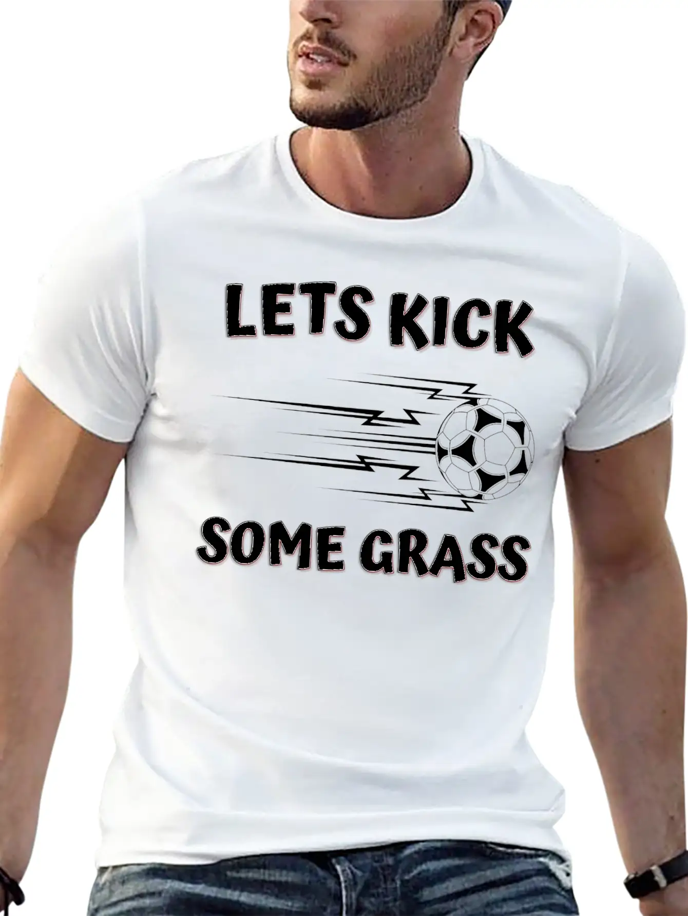 Lets Kick Some Grass Unisex Casual T-Shirt – Clean Design For Daily Comfort