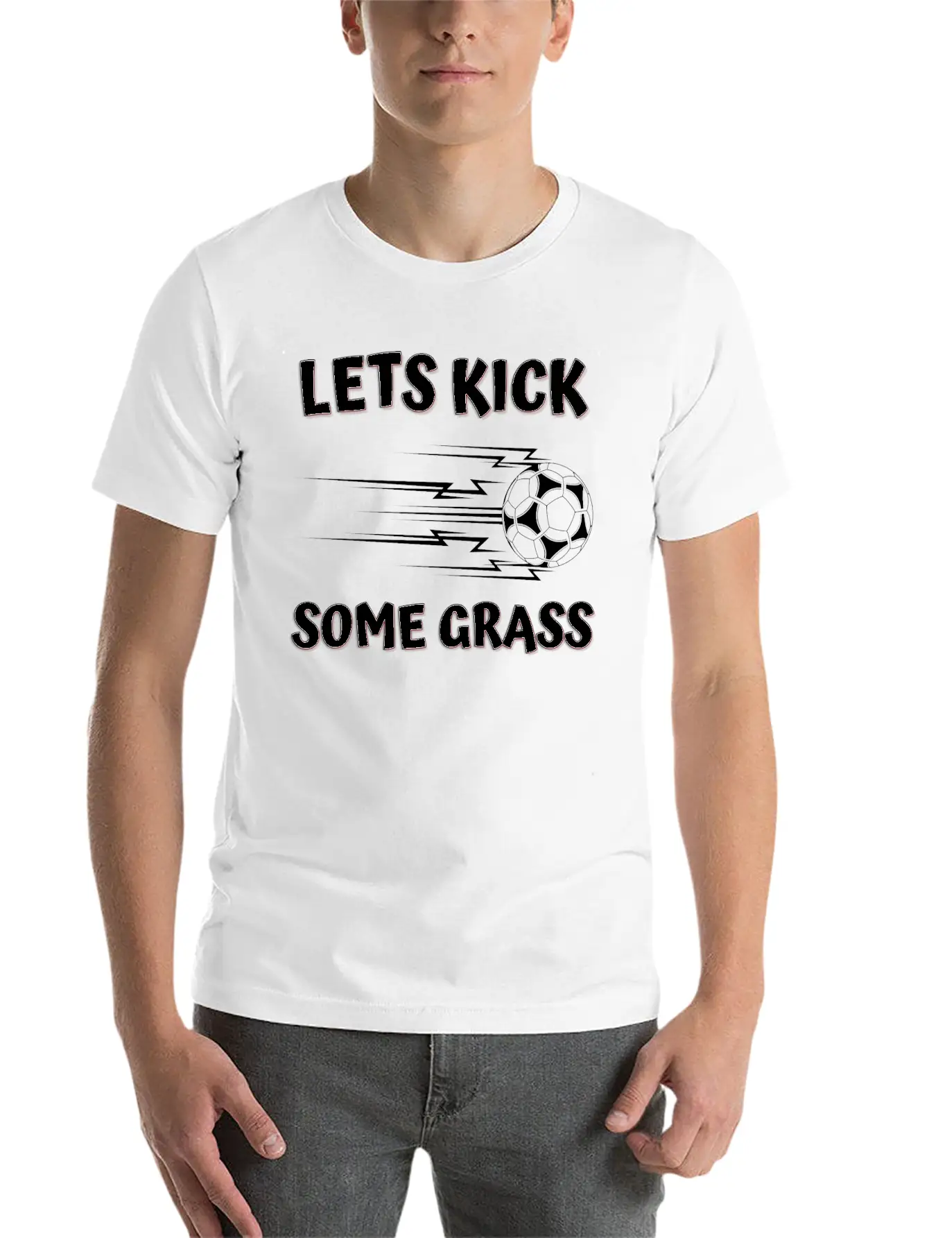 Lets Kick Some Grass Unisex Casual T-Shirt – Clean Design For Daily Comfort