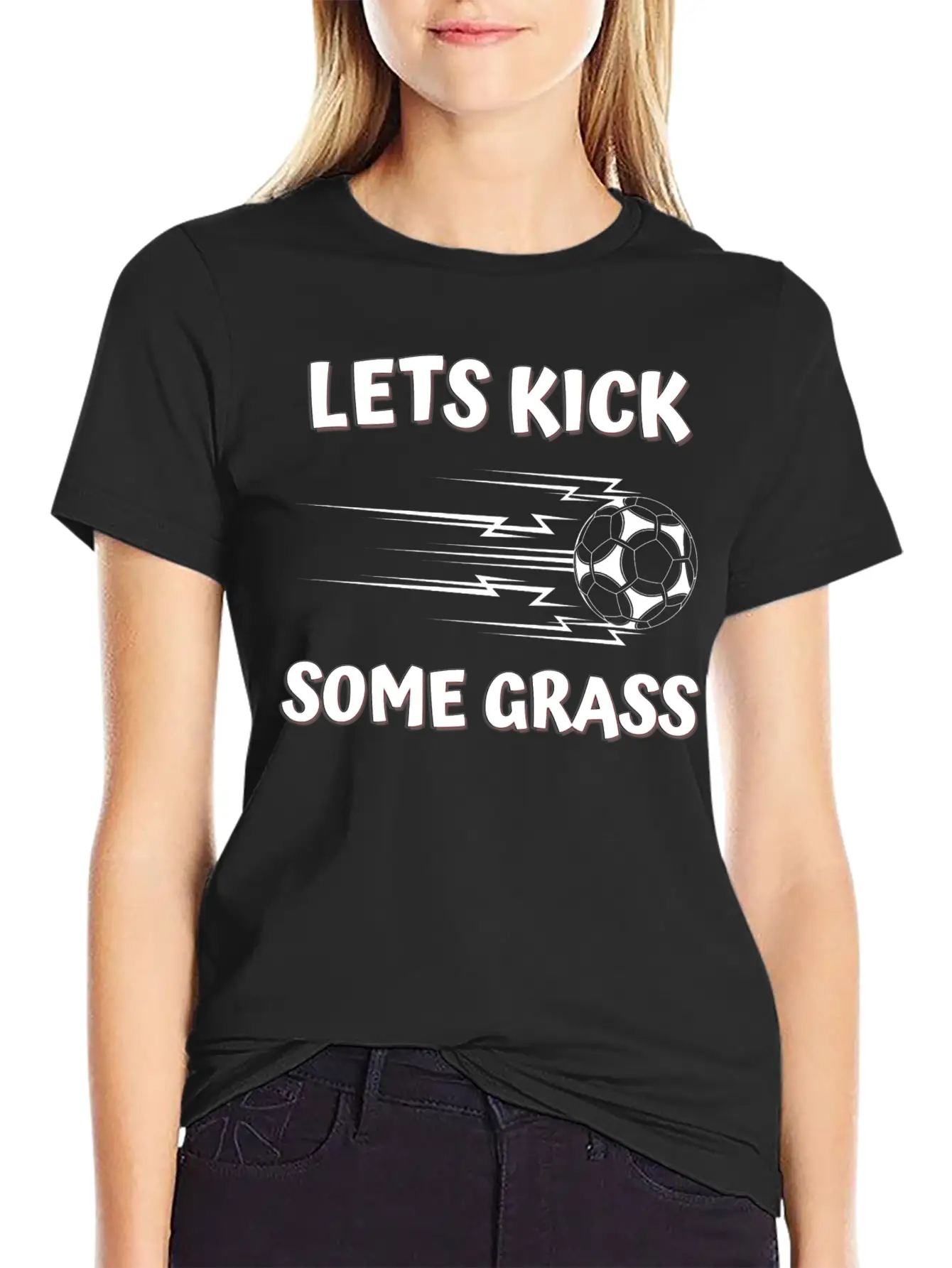 Lets Kick Some Grass Unisex Casual T-Shirt – Clean Design For Daily Comfort