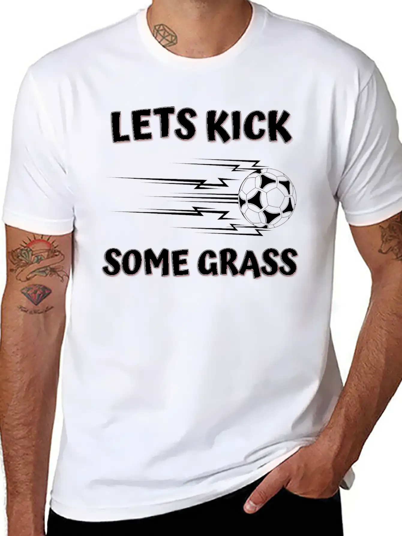 Lets Kick Some Grass Unisex Casual T-Shirt – Clean Design For Daily Comfort