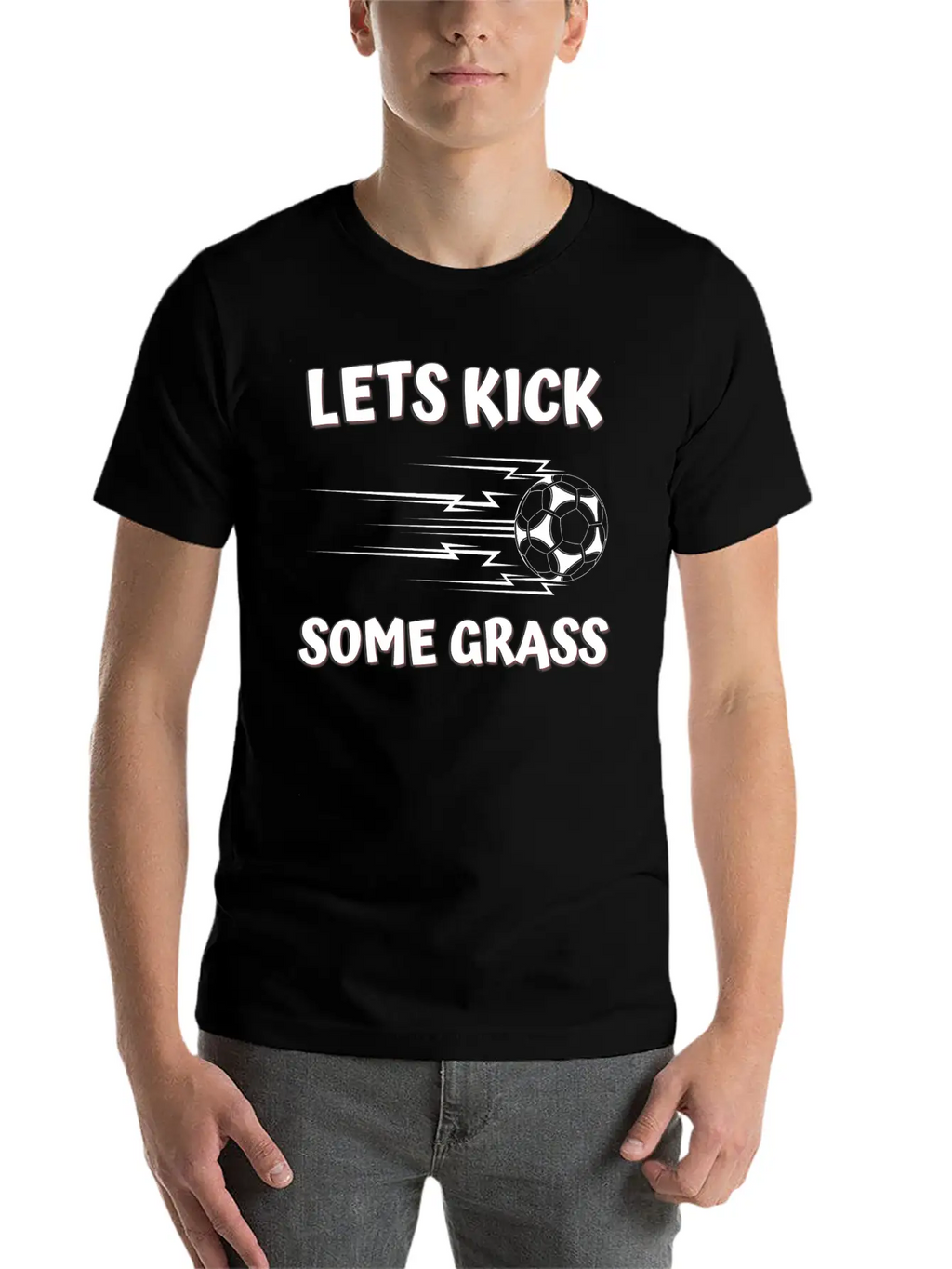 Lets Kick Some Grass Unisex Casual T-Shirt – Clean Design For Daily Comfort