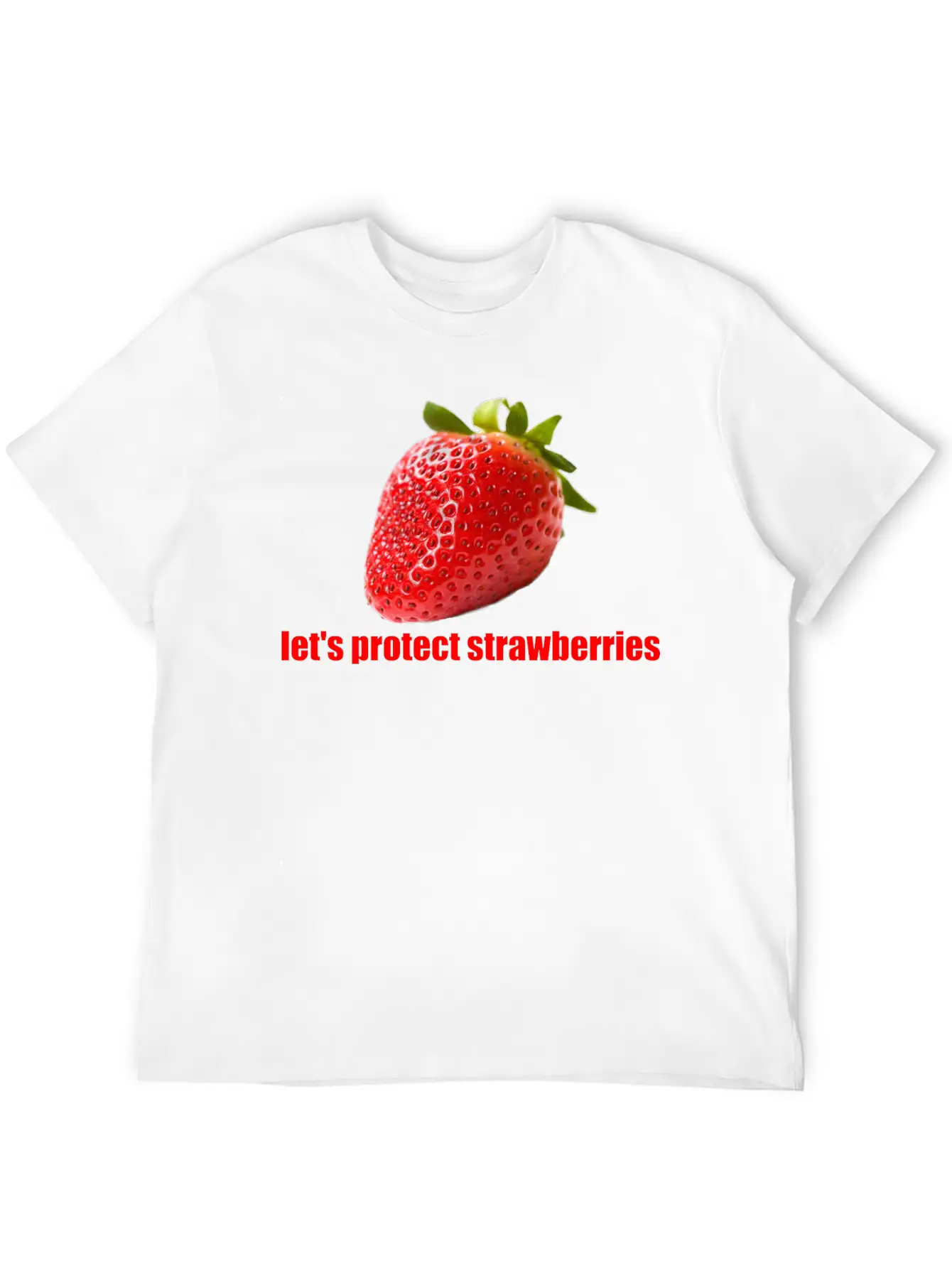 Let´s Protect Strawberries Stylish Everyday T-Shirt – Unisex Basic Cotton Tee