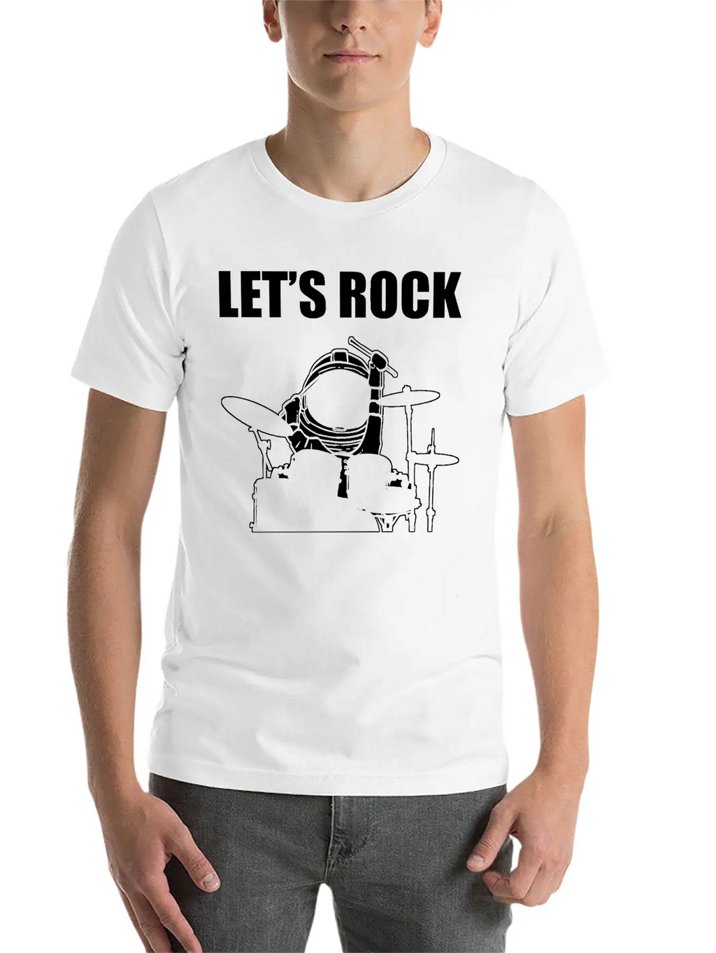 Let's Rock Musician Gift Unisex Casual T-Shirt – Clean Design For Daily Comfort