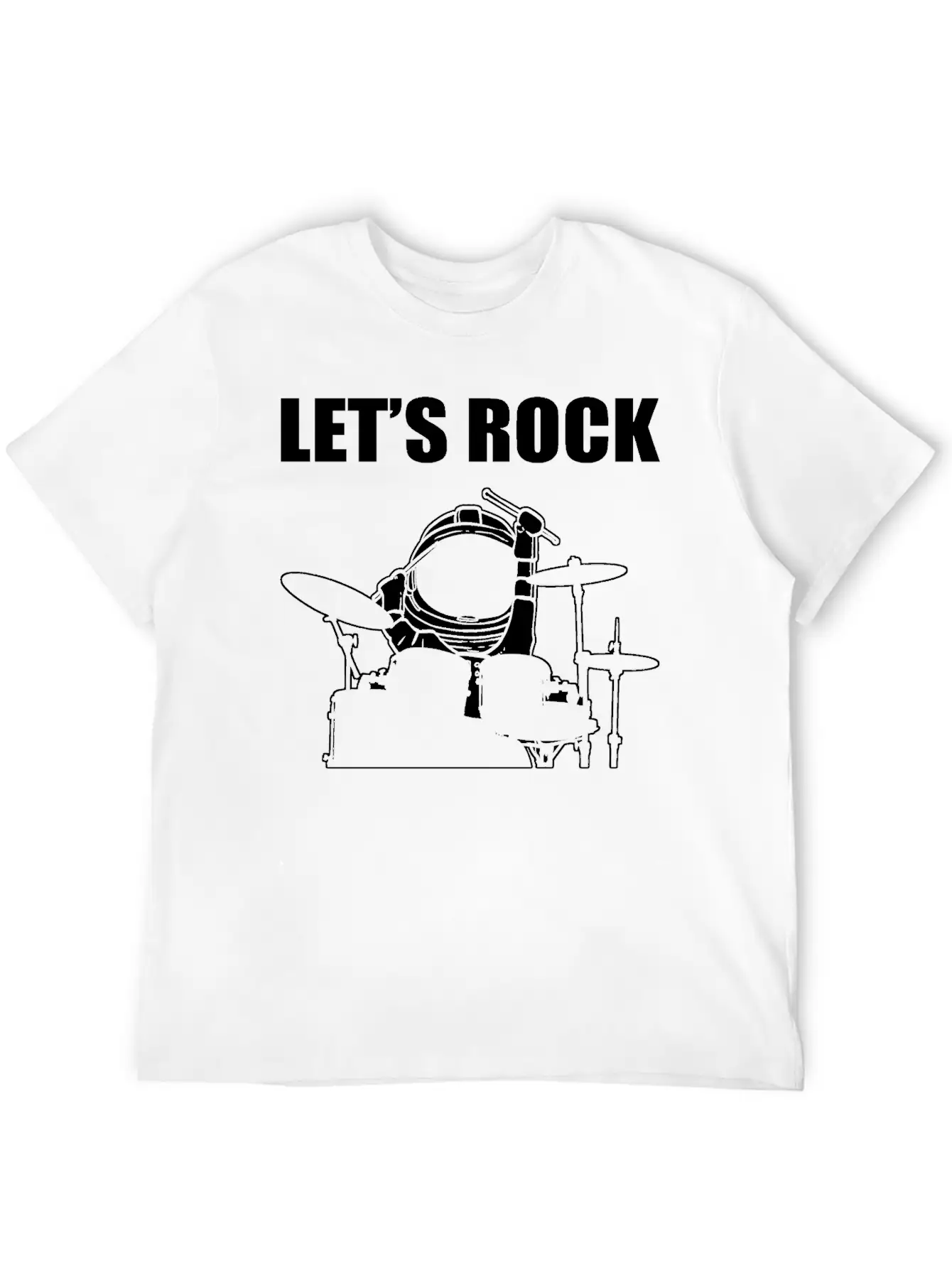 Let's Rock Musician Gift Unisex Casual T-Shirt – Clean Design For Daily Comfort
