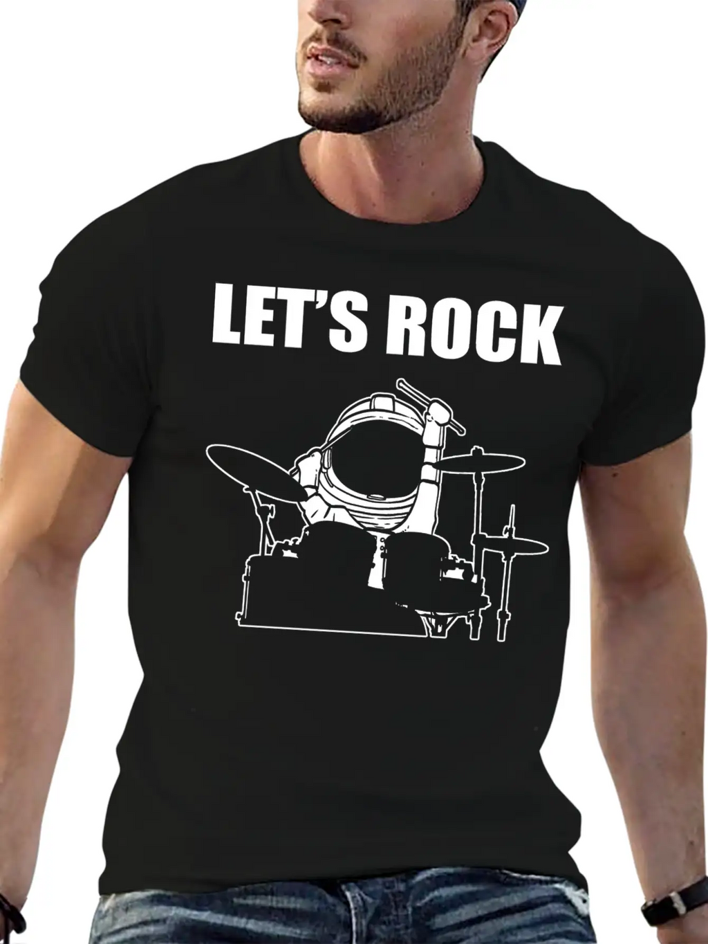 Let's Rock Musician Gift Unisex Casual T-Shirt – Clean Design For Daily Comfort