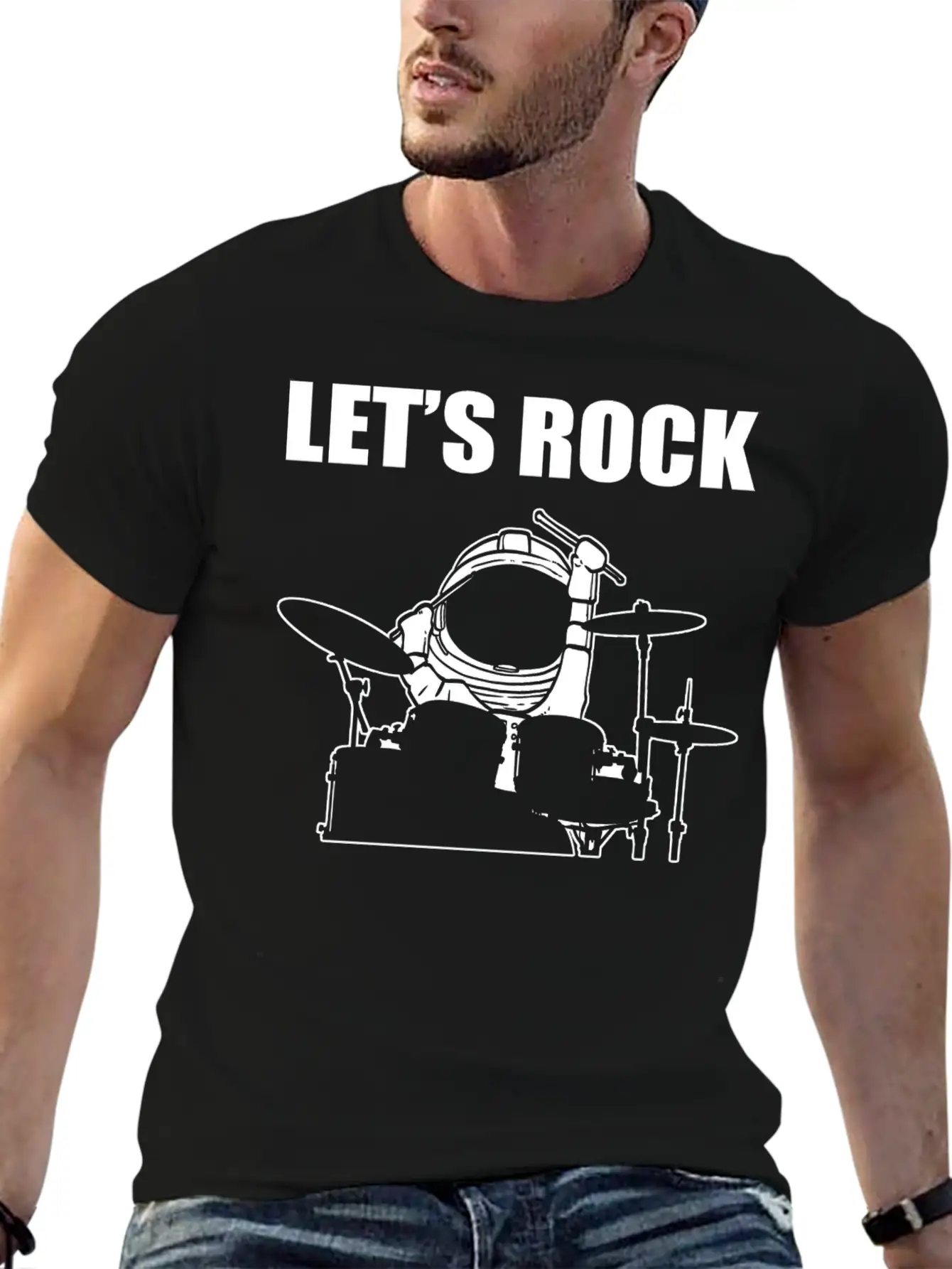 Let's Rock Musician Gift Unisex Casual T-Shirt – Clean Design For Daily Comfort