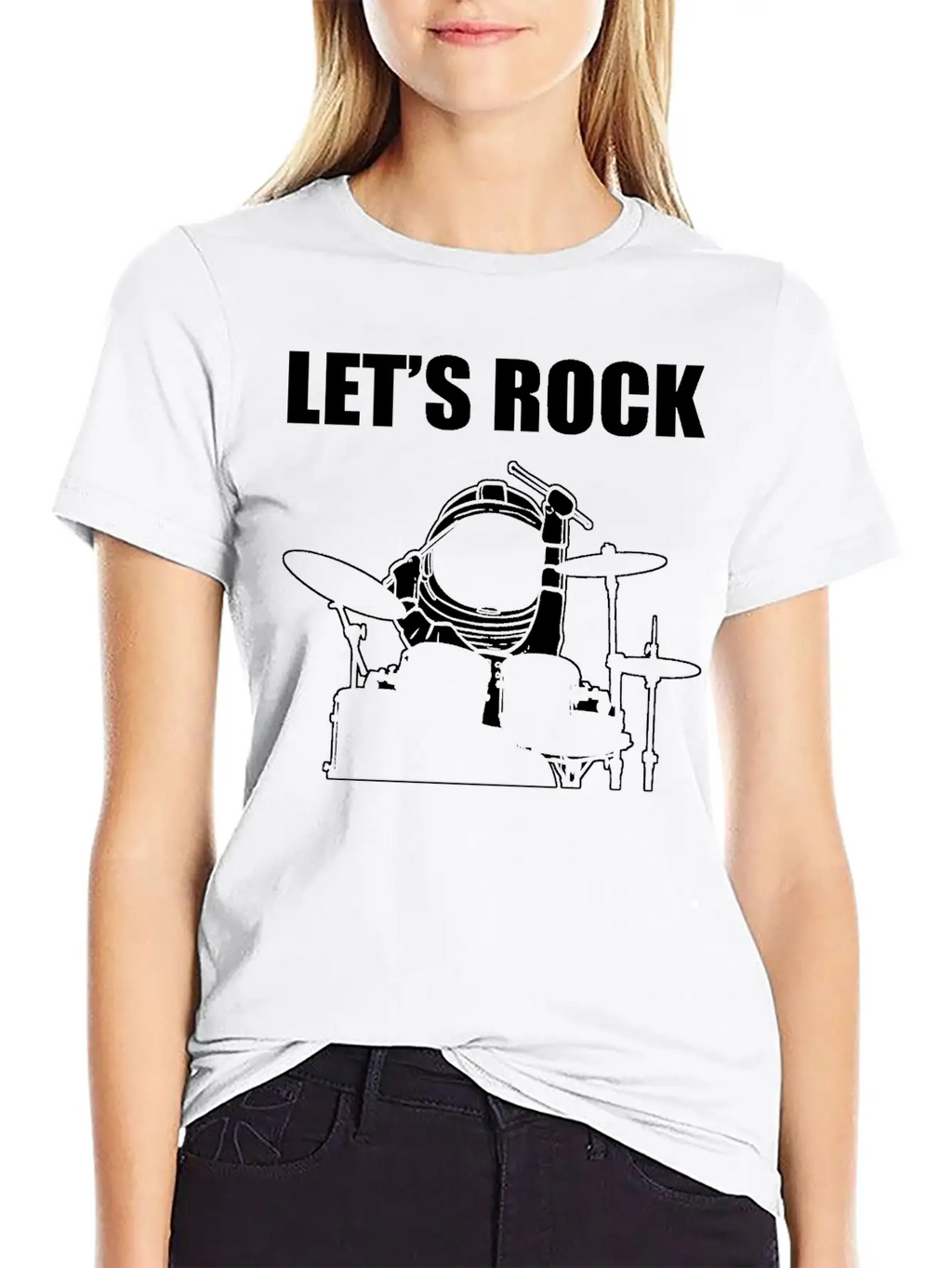 Let's Rock Musician Gift Unisex Casual T-Shirt – Clean Design For Daily Comfort
