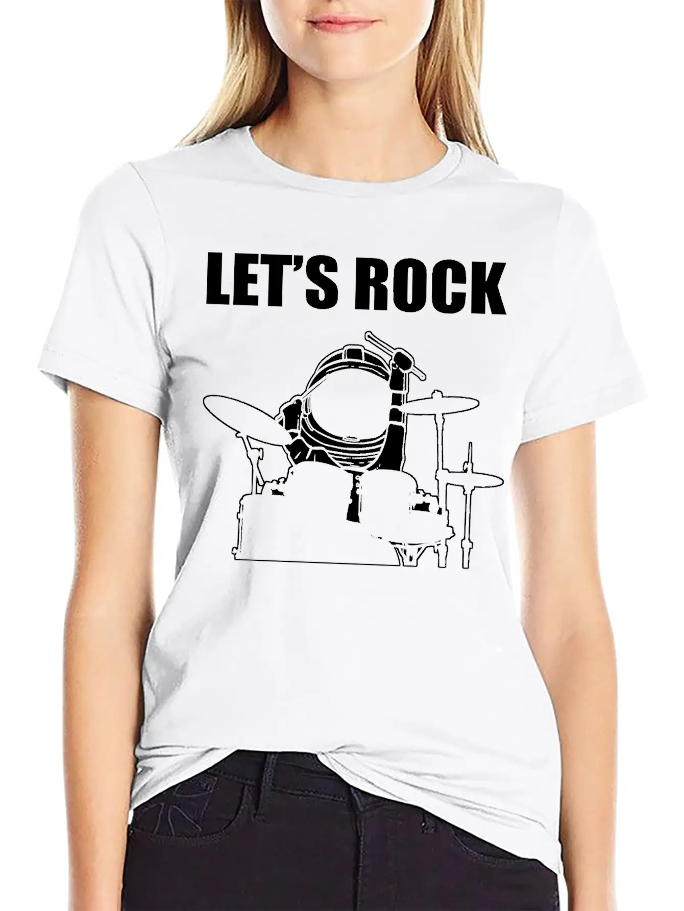 Let's Rock Musician Gift Unisex Casual T-Shirt – Clean Design For Daily Comfort