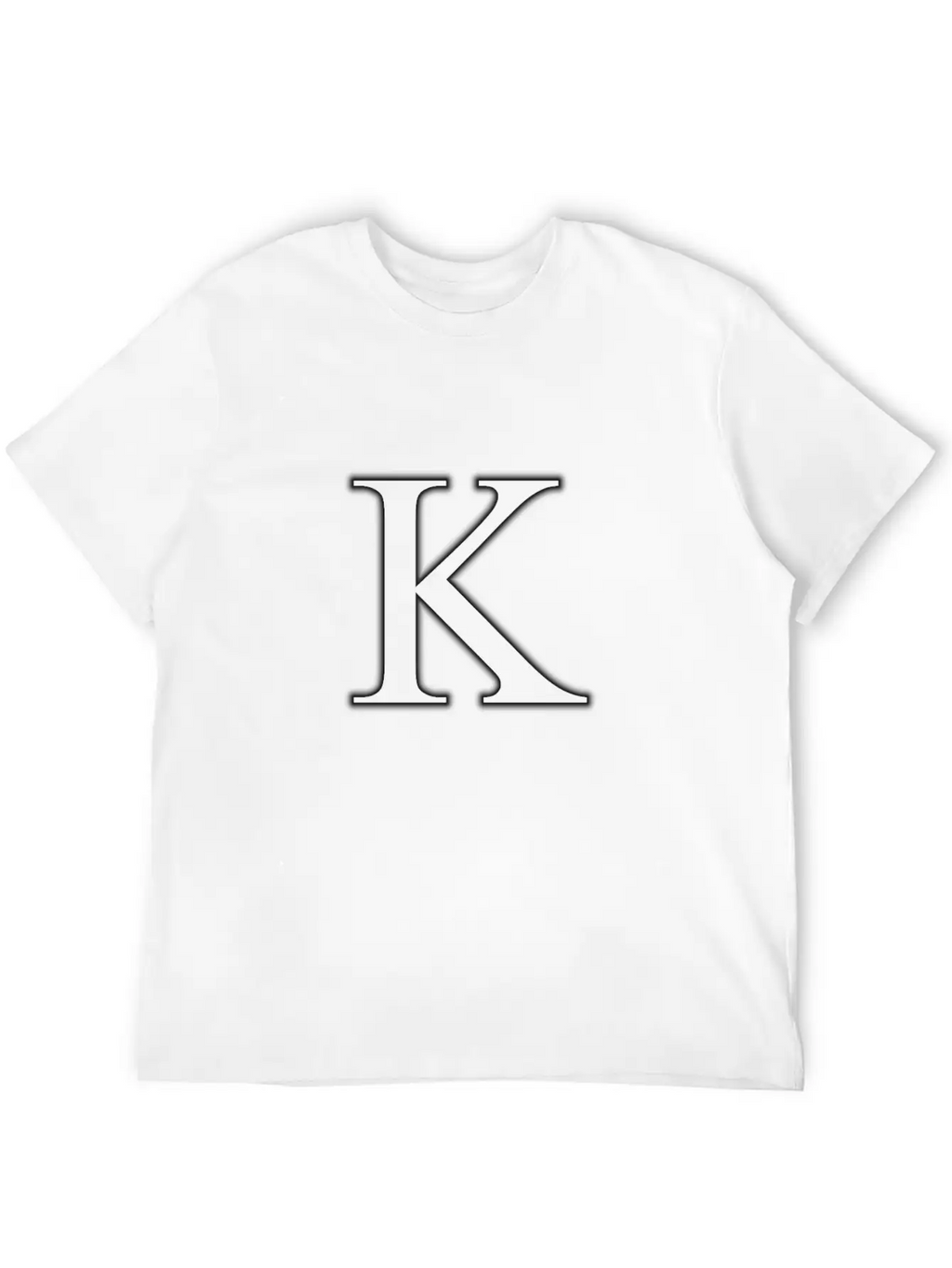 Letter K Unisex Short Sleeve Soft Cotton T-Shirt – Casual Everyday Wear
