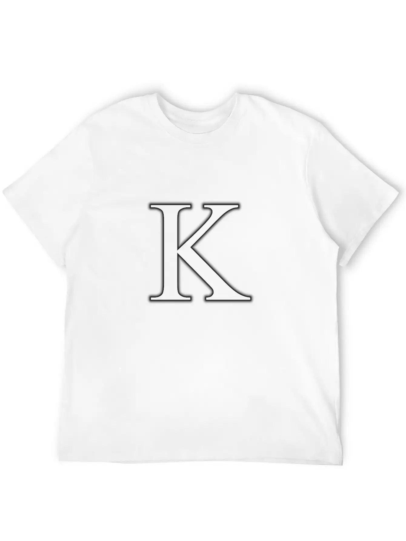 Letter K Unisex Short Sleeve Soft Cotton T-Shirt – Casual Everyday Wear