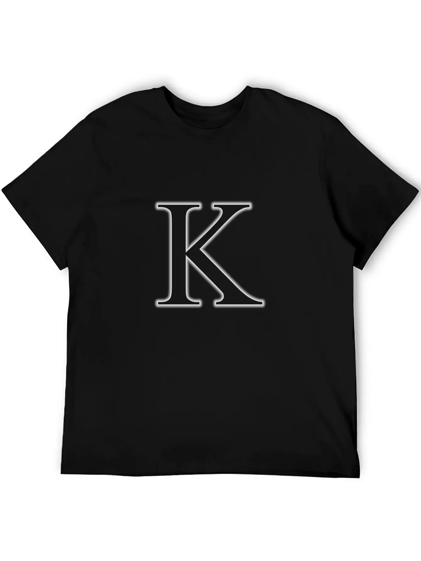 Letter K Unisex Short Sleeve Soft Cotton T-Shirt – Casual Everyday Wear