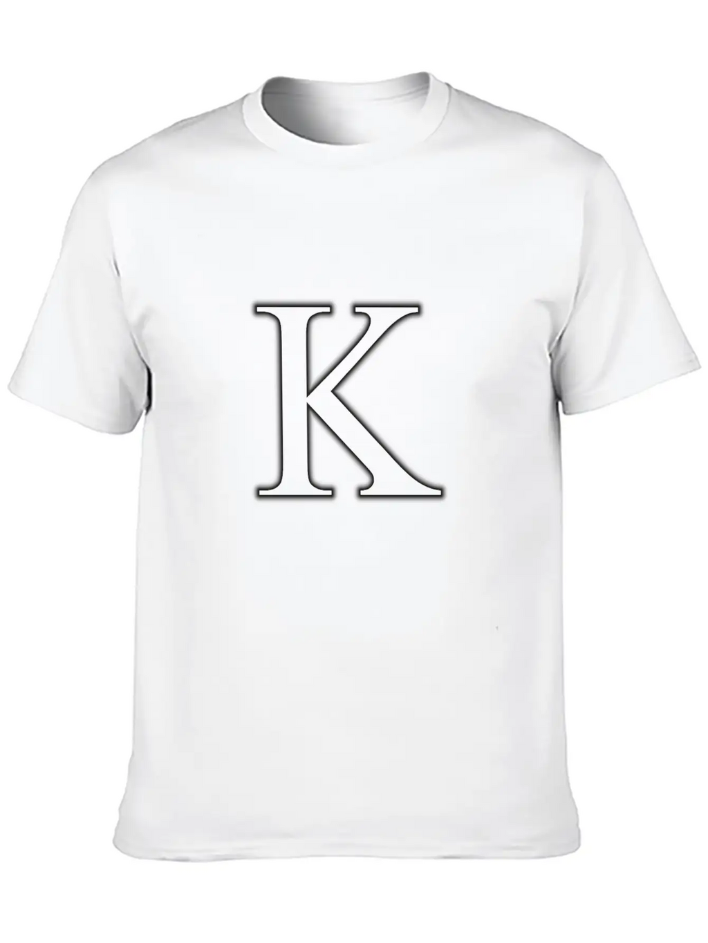 Letter K Unisex Short Sleeve Soft Cotton T-Shirt – Casual Everyday Wear