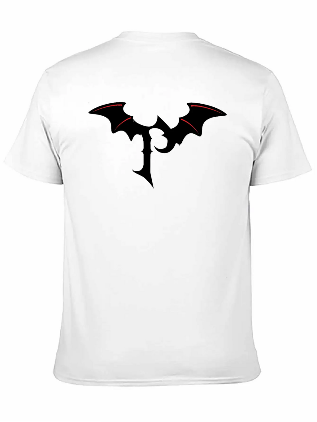 Letter P Gothic Bat Unisex Casual T-Shirt – Clean Design For Daily Comfort