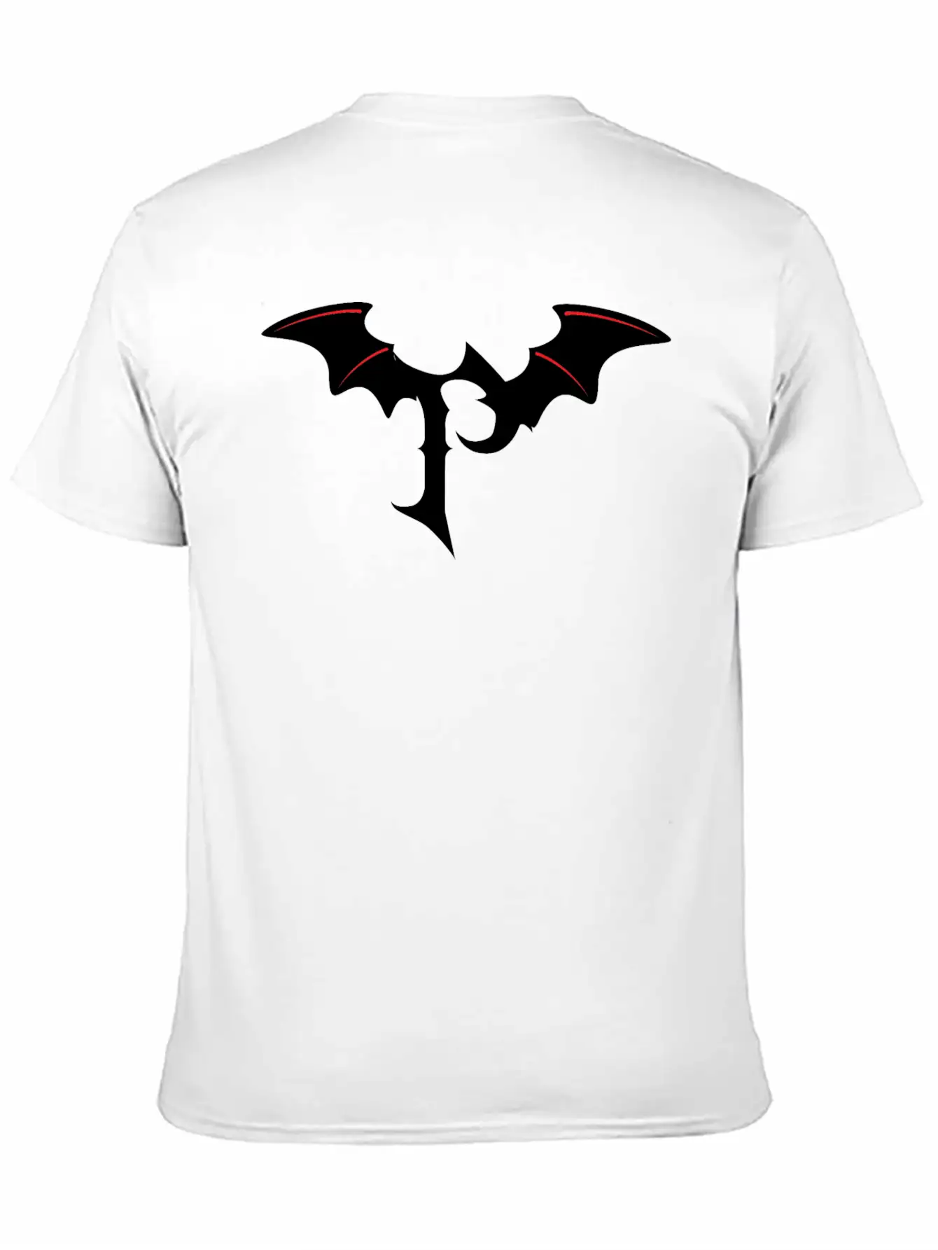 Letter P Gothic Bat Unisex Casual T-Shirt – Clean Design For Daily Comfort
