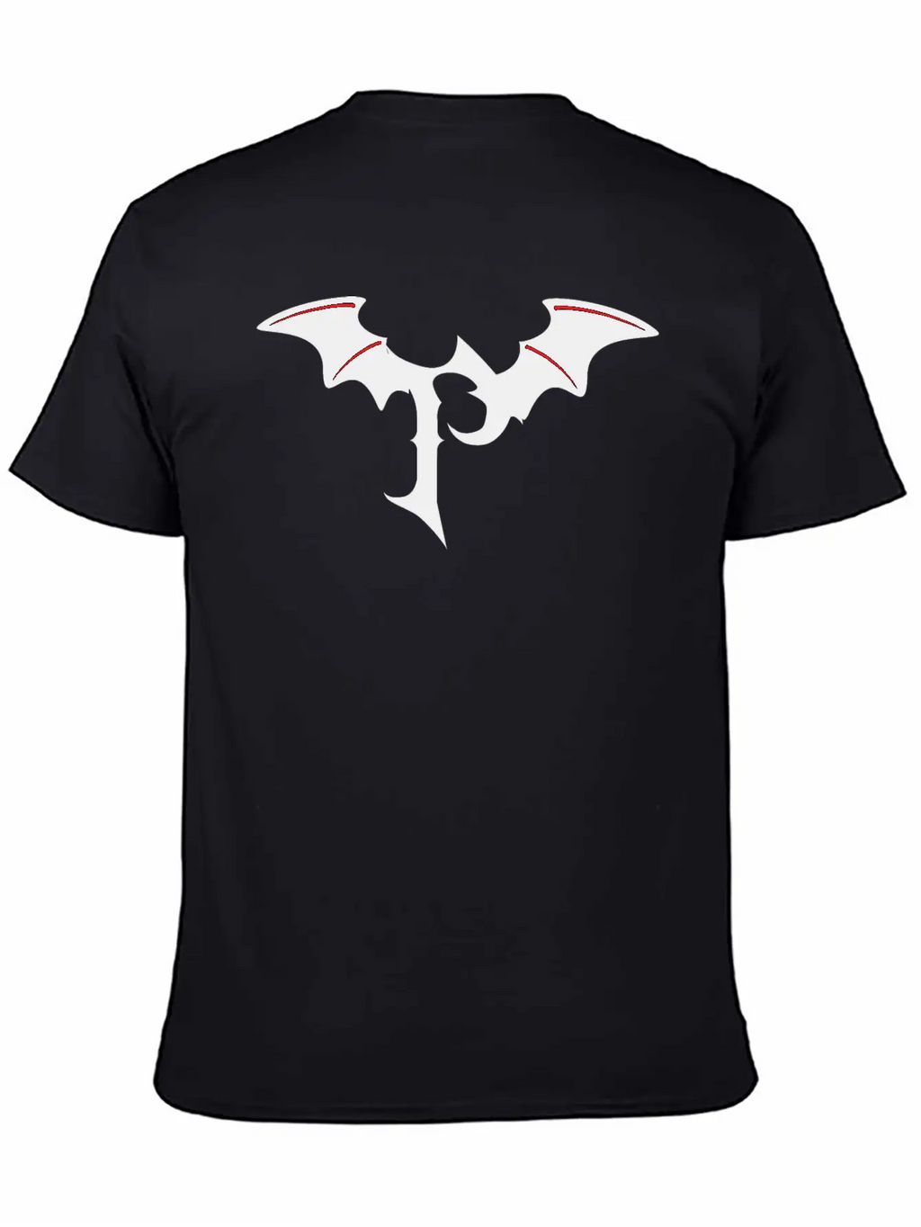 Letter P Gothic Bat Unisex Casual T-Shirt – Clean Design For Daily Comfort