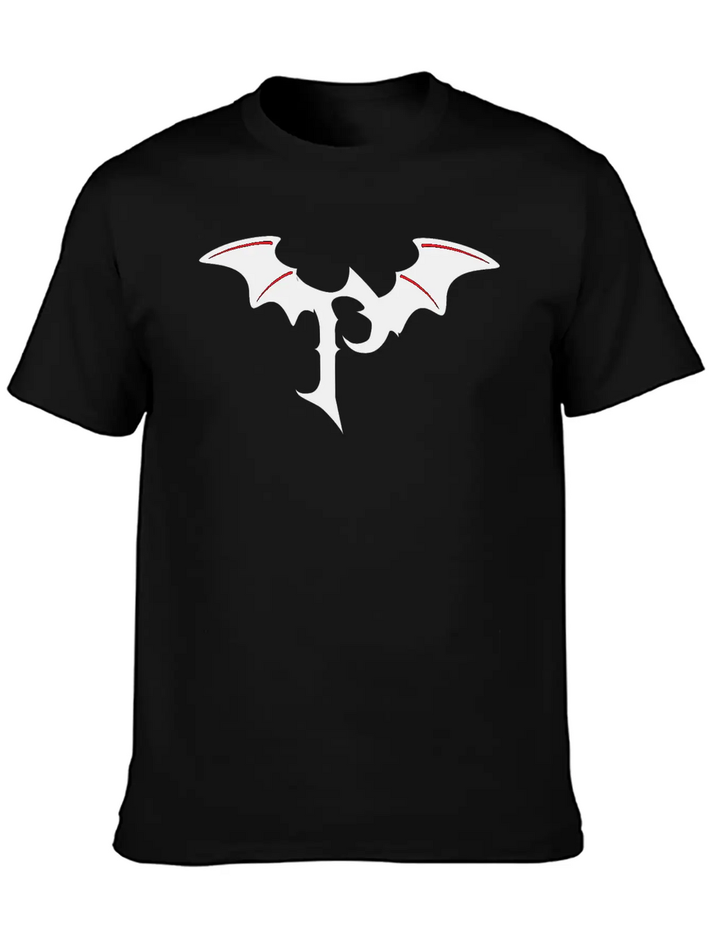 Letter P Gothic Bat Unisex Casual T-Shirt – Clean Design For Daily Comfort