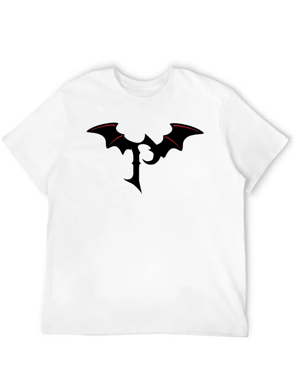 Letter P Gothic Bat Unisex Casual T-Shirt – Clean Design For Daily Comfort