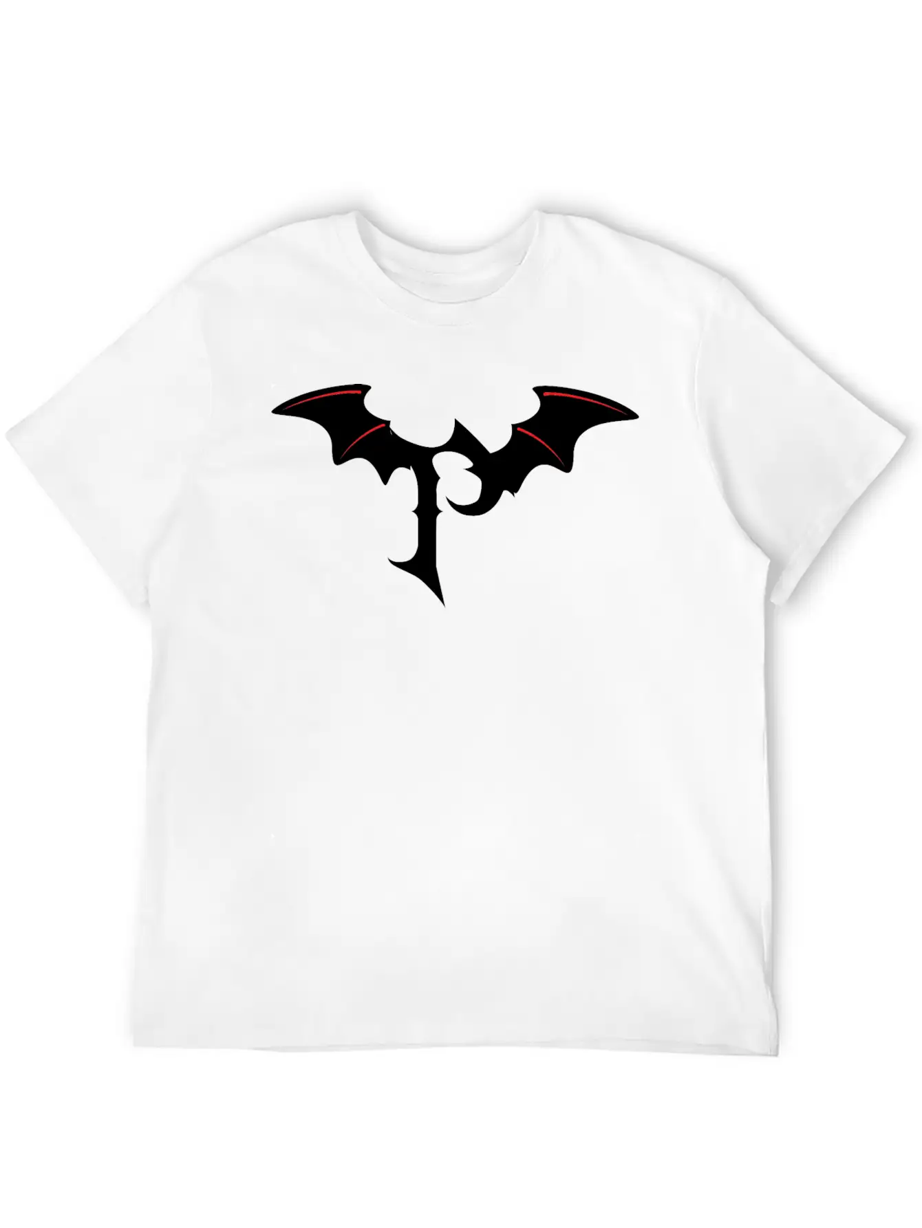 Letter P Gothic Bat Unisex Casual T-Shirt – Clean Design For Daily Comfort