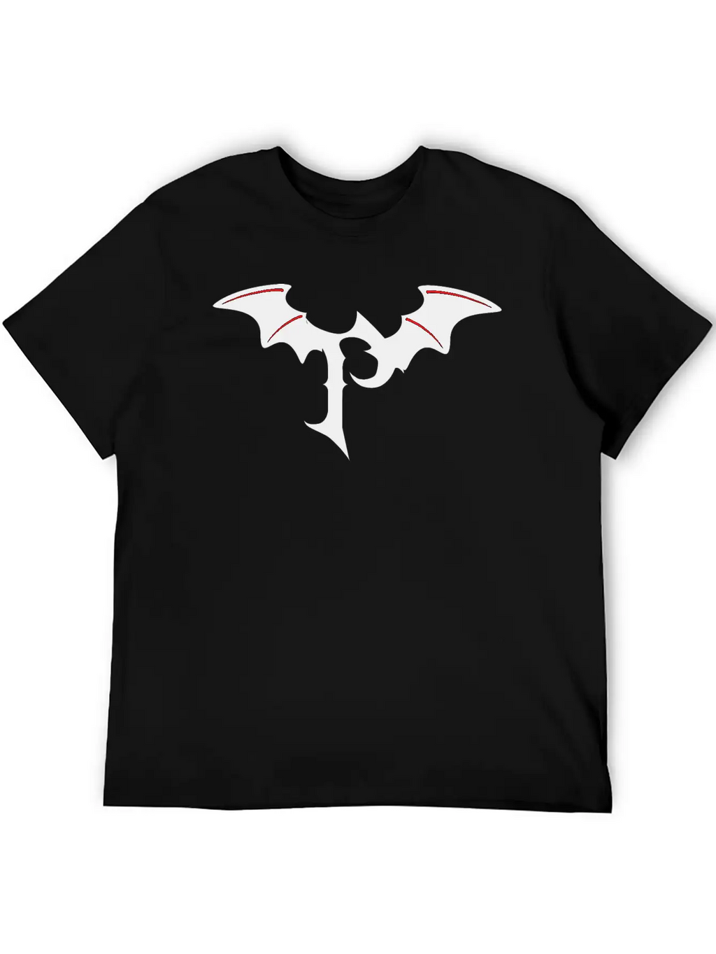 Letter P Gothic Bat Unisex Casual T-Shirt – Clean Design For Daily Comfort