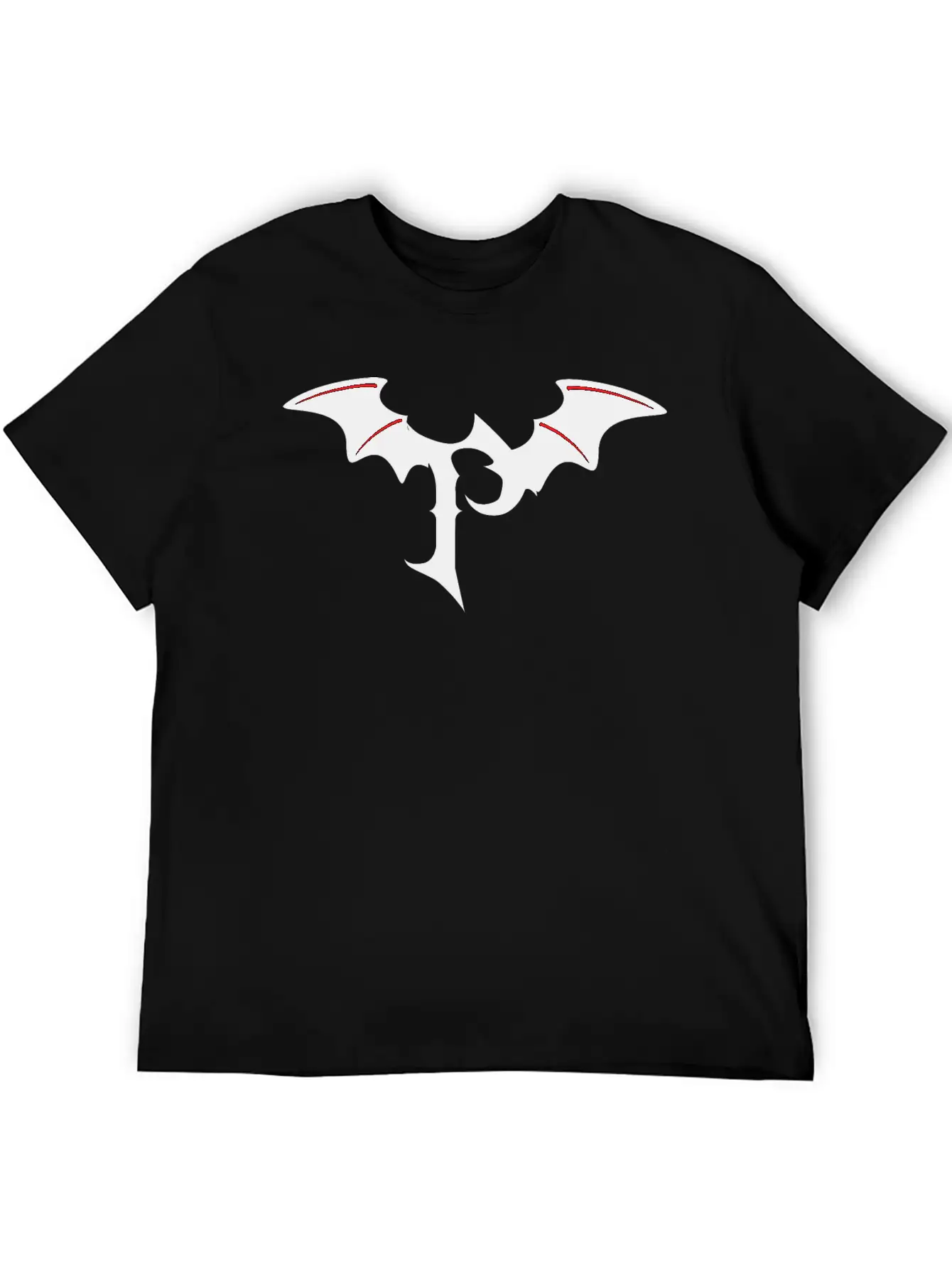 Letter P Gothic Bat Unisex Casual T-Shirt – Clean Design For Daily Comfort