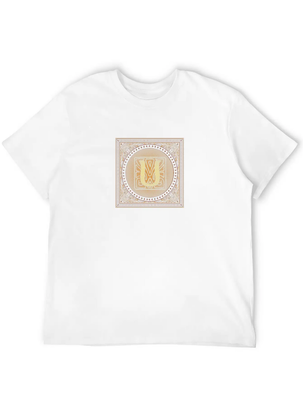 Letter U Monogram Stylish Everyday T-Shirt – Unisex Basic Cotton Tee