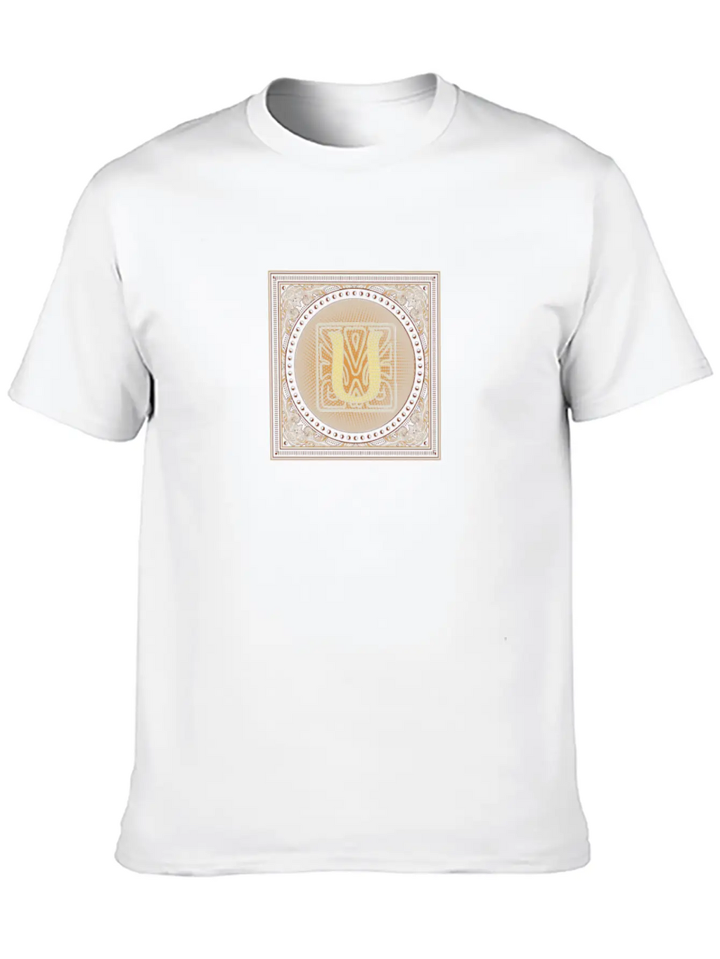 Letter U Monogram Stylish Everyday T-Shirt – Unisex Basic Cotton Tee