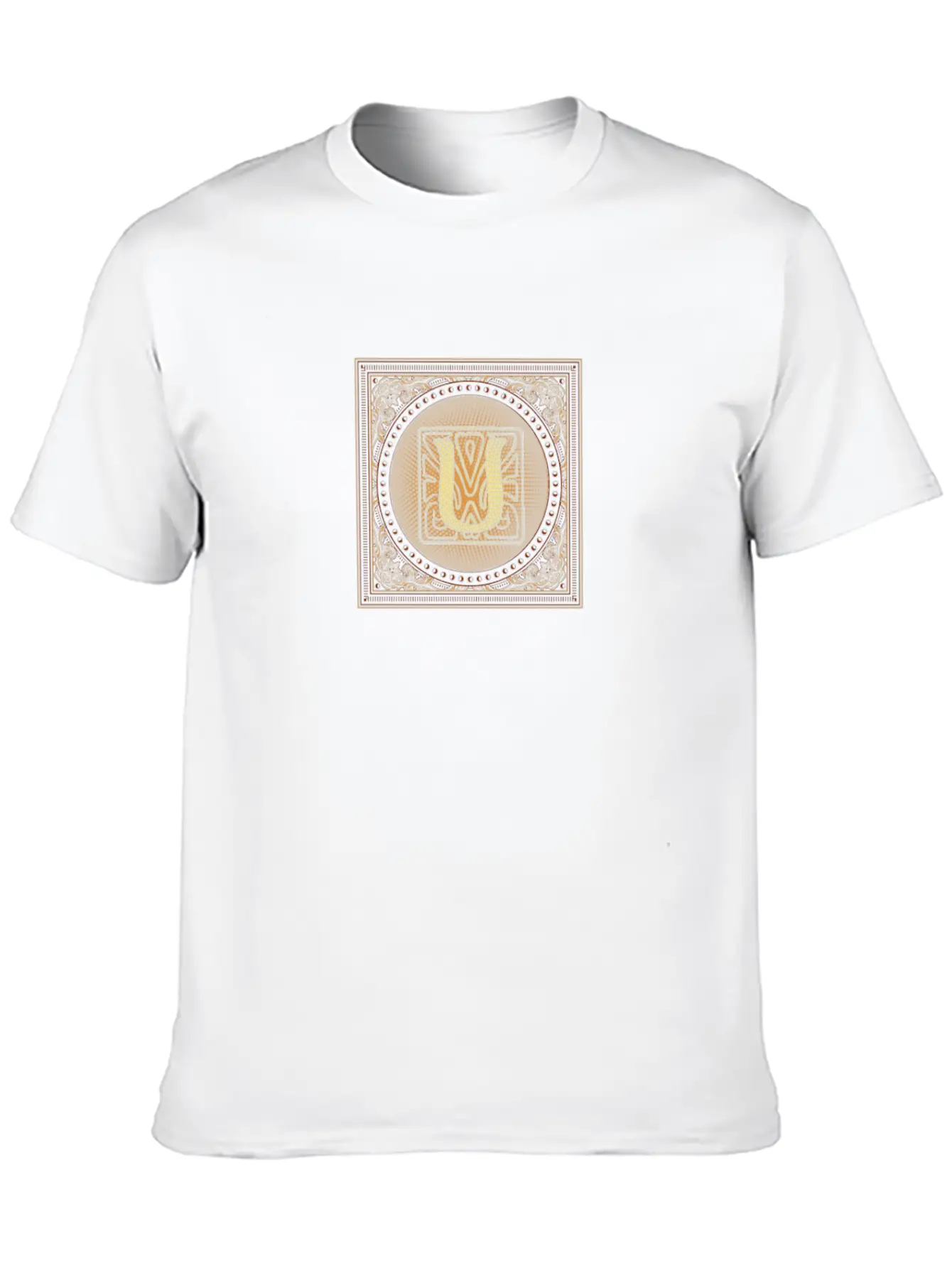 Letter U Monogram Stylish Everyday T-Shirt – Unisex Basic Cotton Tee