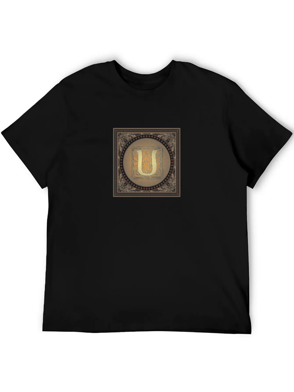 Letter U Monogram Stylish Everyday T-Shirt – Unisex Basic Cotton Tee