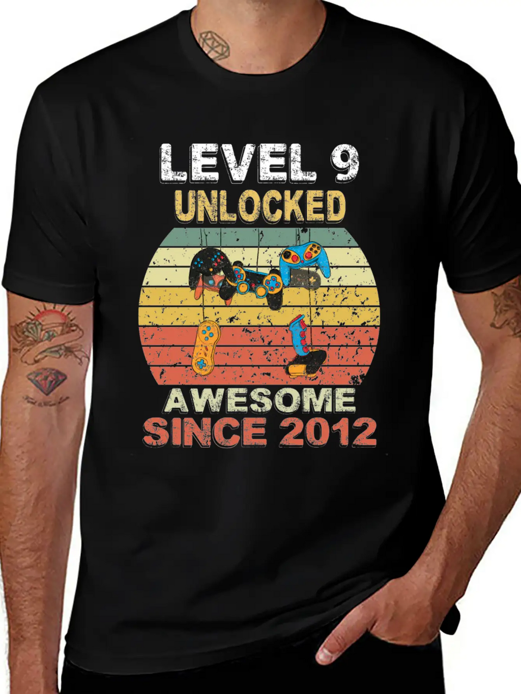 Level 9 Unlocked Awesome Since 2012 Video Game 9th Casual Graphic T-Shirt – Simple And Comfortable Daily Wear