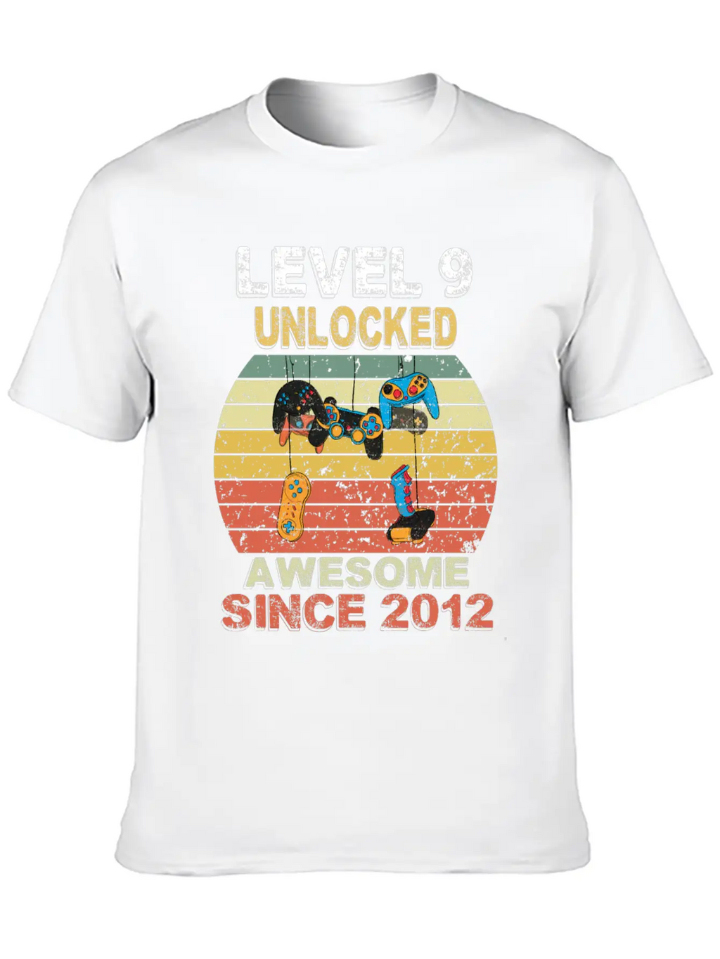 Level 9 Unlocked Awesome Since 2012 Video Game 9th Casual Graphic T-Shirt – Simple And Comfortable Daily Wear