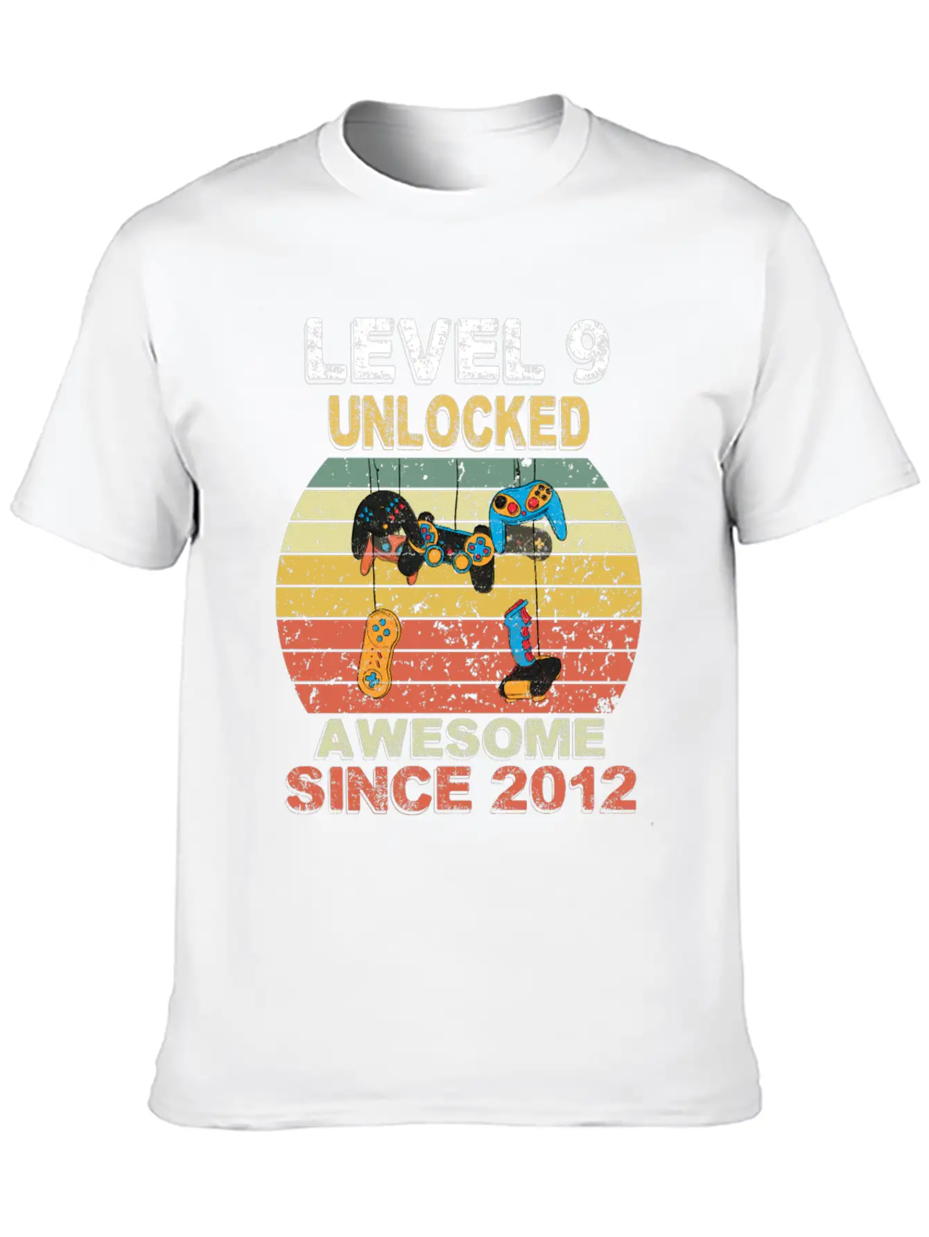 Level 9 Unlocked Awesome Since 2012 Video Game 9th Casual Graphic T-Shirt – Simple And Comfortable Daily Wear