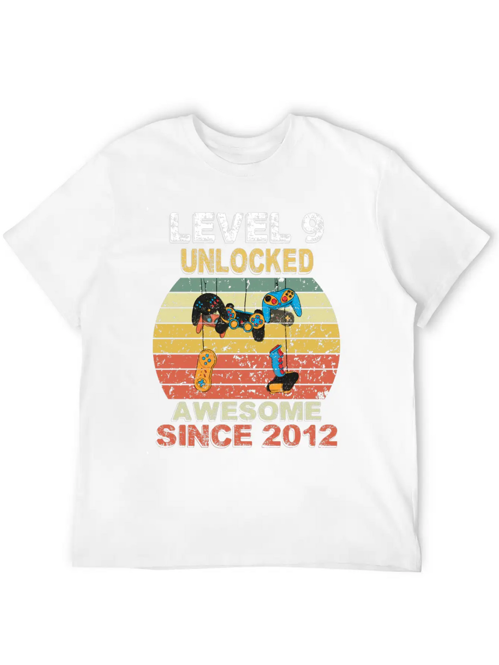 Level 9 Unlocked Awesome Since 2012 Video Game 9th Casual Graphic T-Shirt – Simple And Comfortable Daily Wear