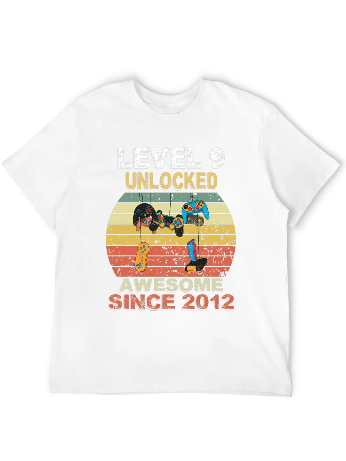 Level 9 Unlocked Awesome Since 2012 Video Game 9th Casual Graphic T-Shirt – Simple And Comfortable Daily Wear