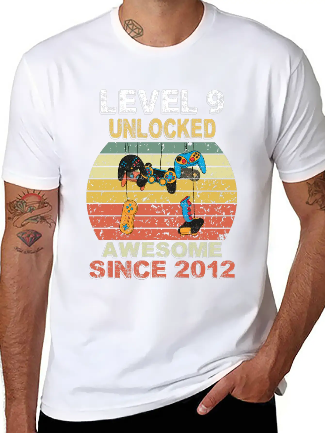 Level 9 Unlocked Awesome Since 2012 Video Game 9th Casual Graphic T-Shirt – Simple And Comfortable Daily Wear