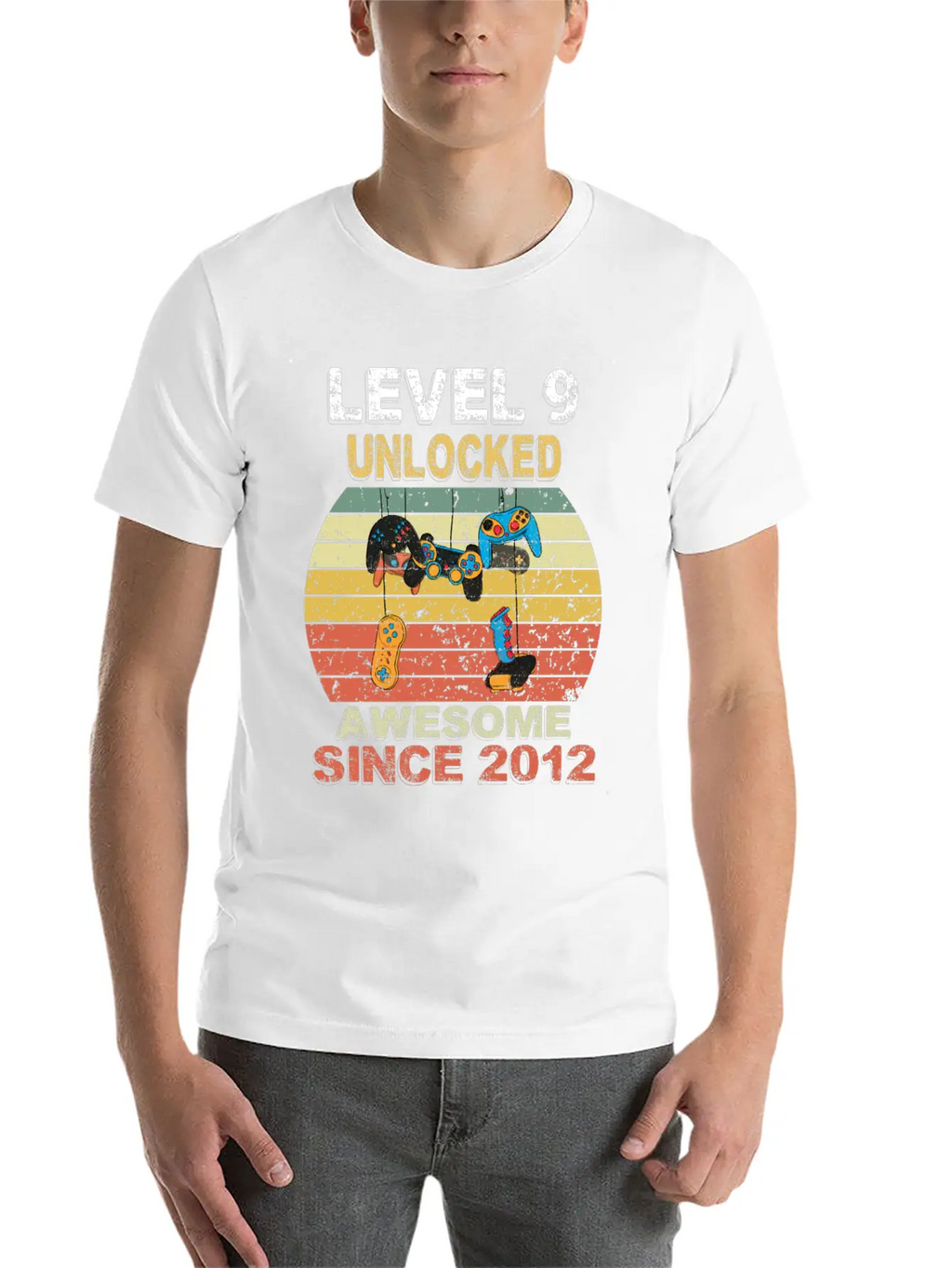 Level 9 Unlocked Awesome Since 2012 Video Game 9th Casual Graphic T-Shirt – Simple And Comfortable Daily Wear
